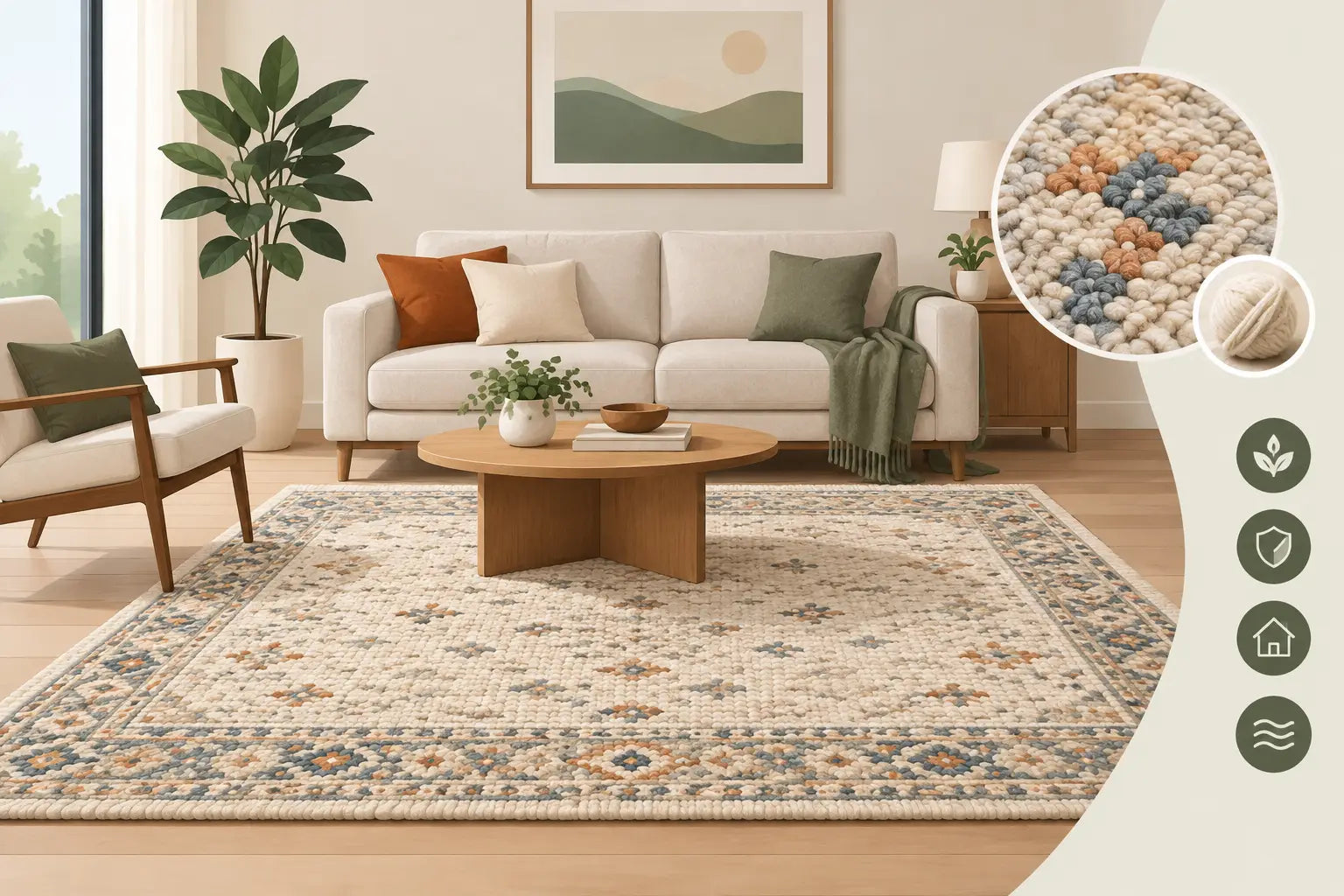 Hand Knotted Wool Rug Benefits for Your Home