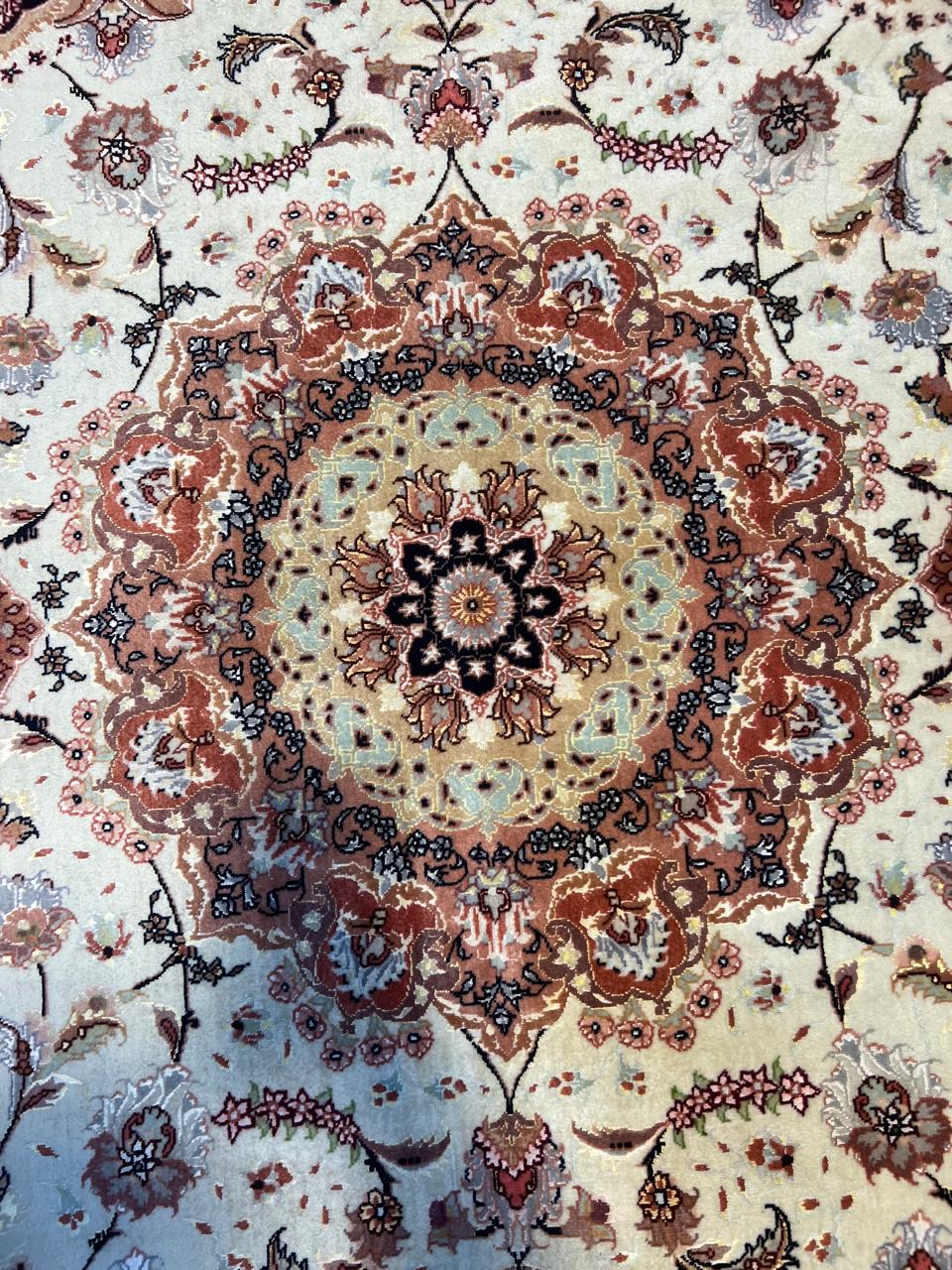 7' x 5' Ft. Spectacular Vintage Authentic Persian Tabriz Shāhī Silk & Wool Area Rug - BR1238