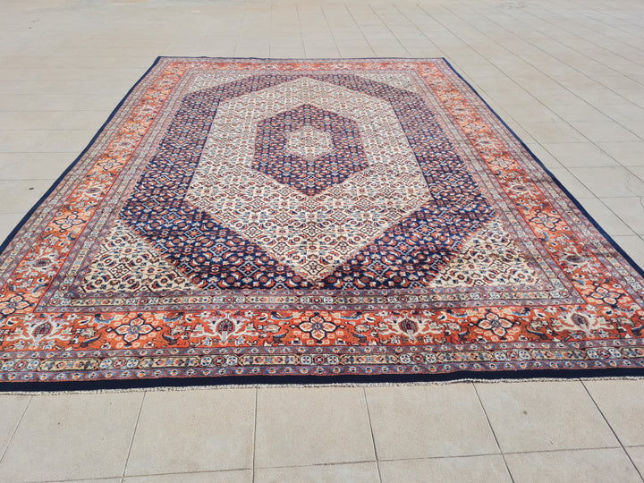 11’x 8’ Ft. Authentic Vintage Persian Bijar MAHI Hand Knotted Rug BR2506