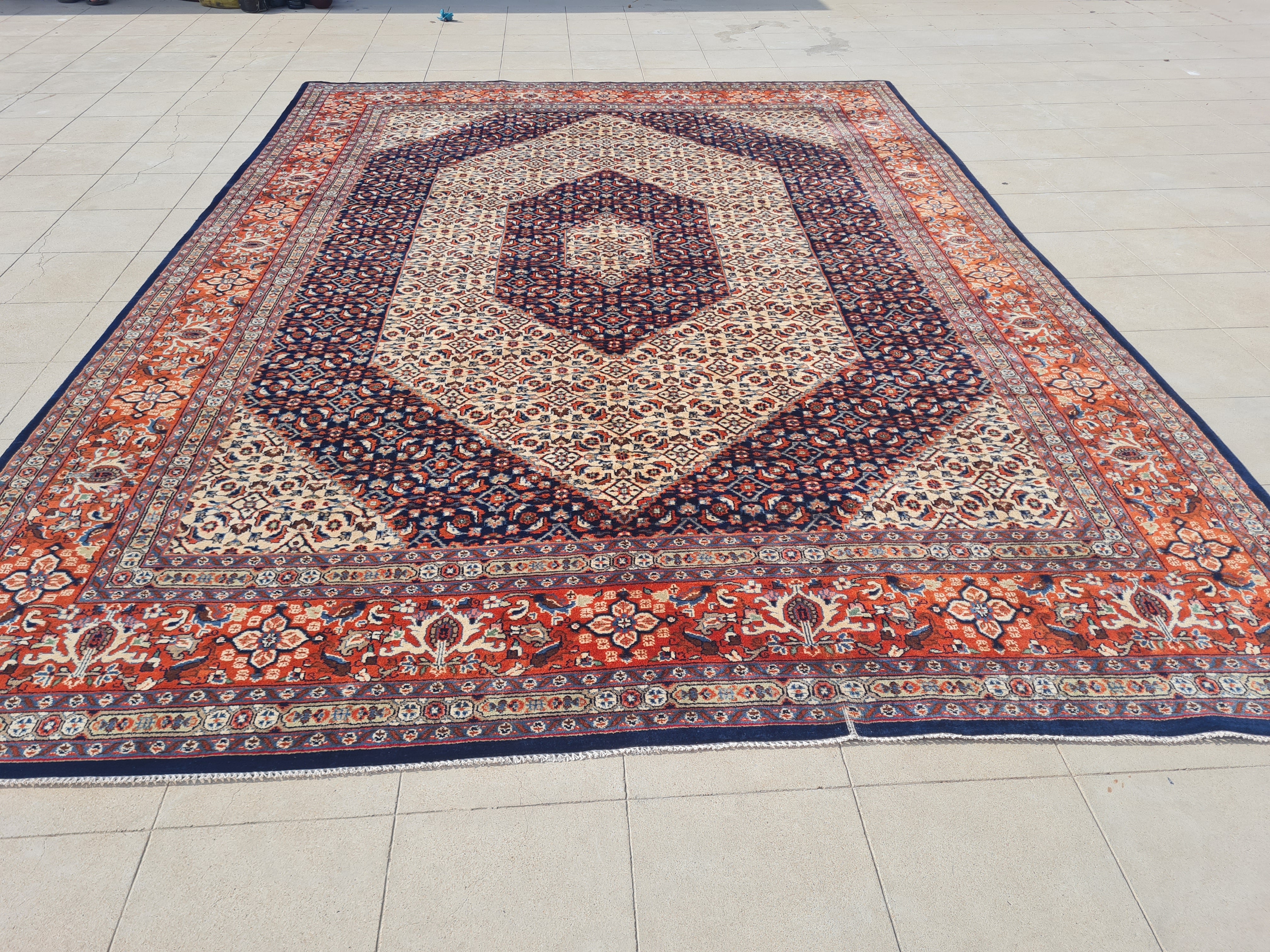 11’x 8’ Ft. Authentic Vintage Persian Bijar MAHI Hand Knotted Rug BR2506