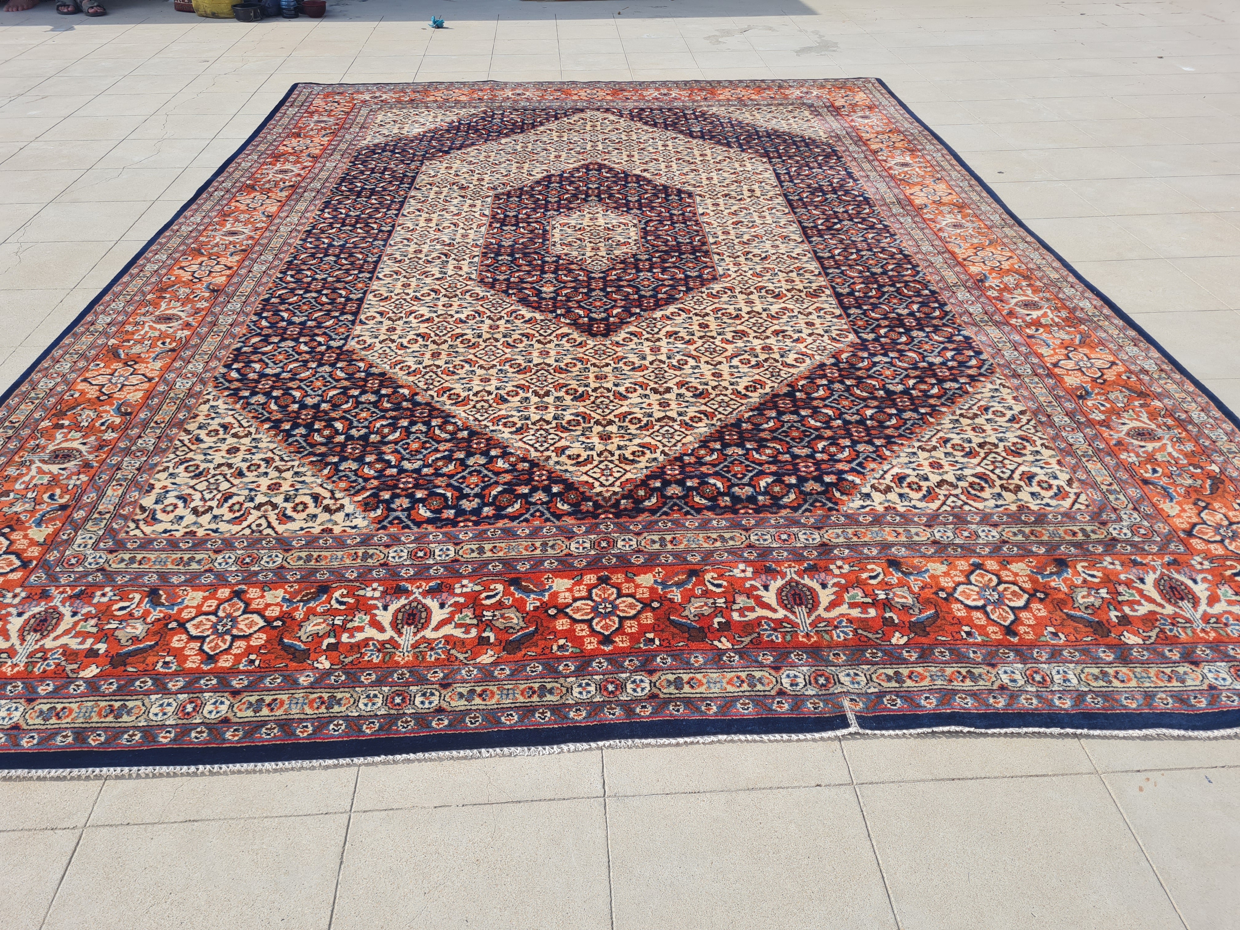 11’x 8’ Ft. Authentic Vintage Persian Bijar MAHI Hand Knotted Rug BR2506