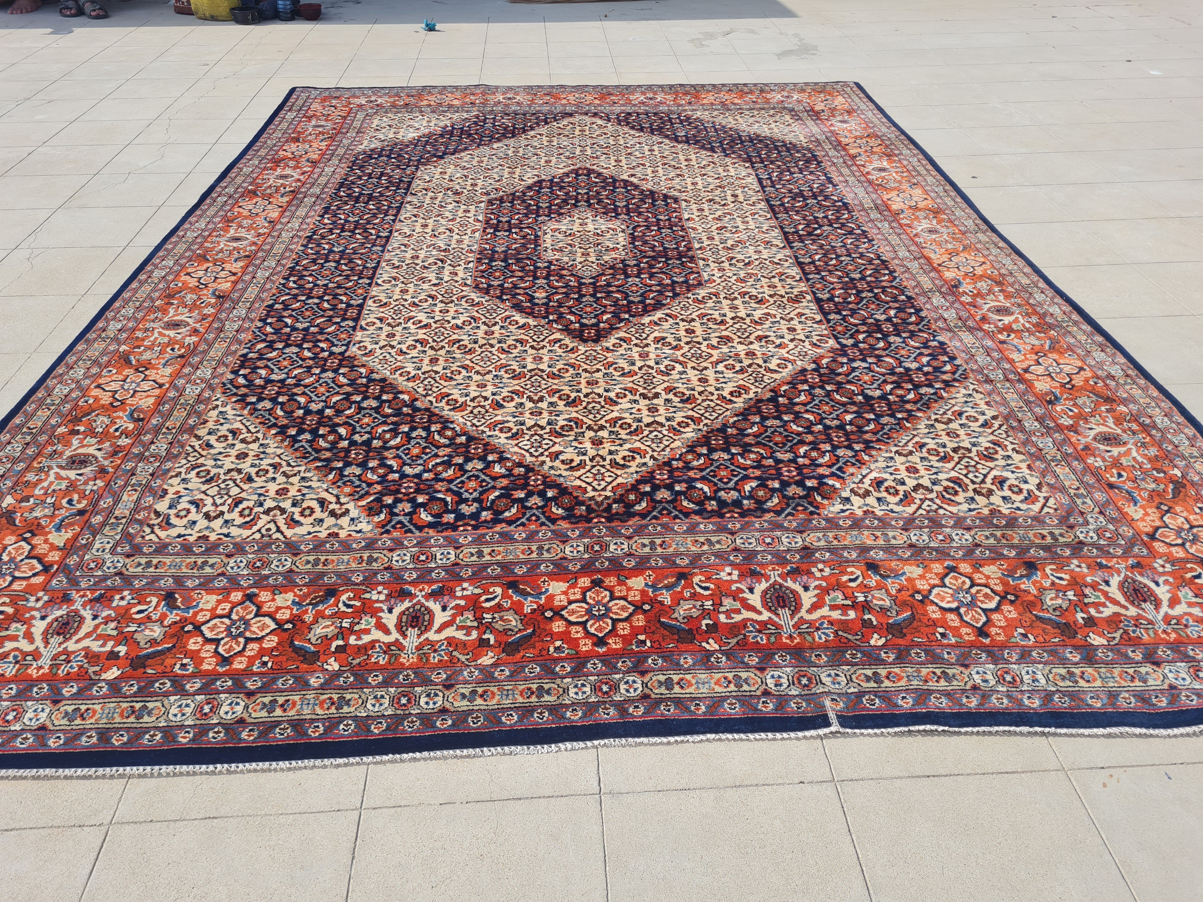 11’x 8’ Ft. Authentic Vintage Persian Bijar MAHI Hand Knotted Rug BR2506