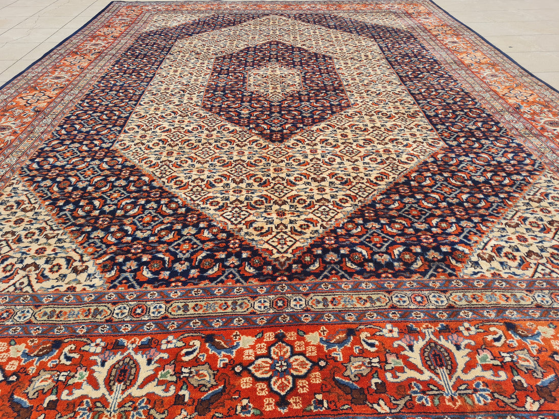 11’x 8’ Ft. Authentic Vintage Persian Bijar MAHI Hand Knotted Rug BR2506