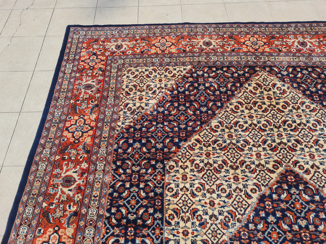 11’x 8’ Ft. Authentic Vintage Persian Bijar MAHI Hand Knotted Rug BR2506