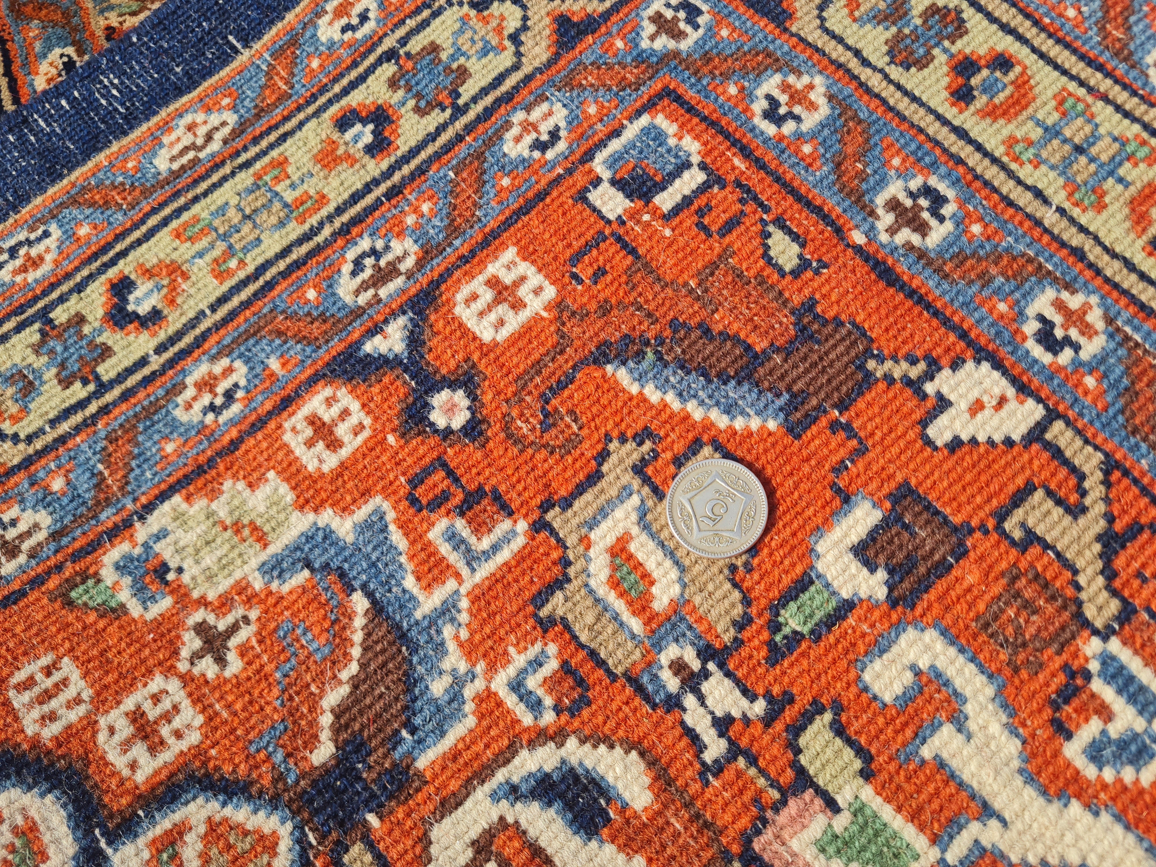 11’x 8’ Ft. Authentic Vintage Persian Bijar MAHI Hand Knotted Rug BR2506