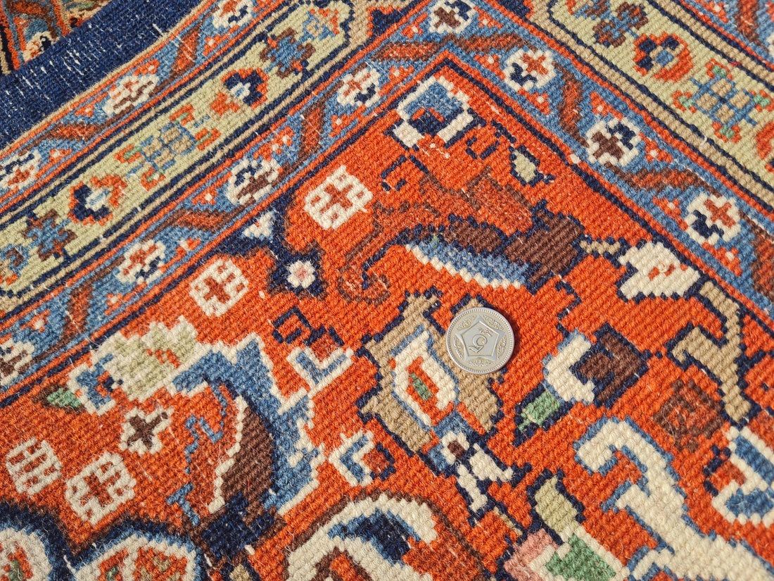 11’x 8’ Ft. Authentic Vintage Persian Bijar MAHI Hand Knotted Rug BR2506