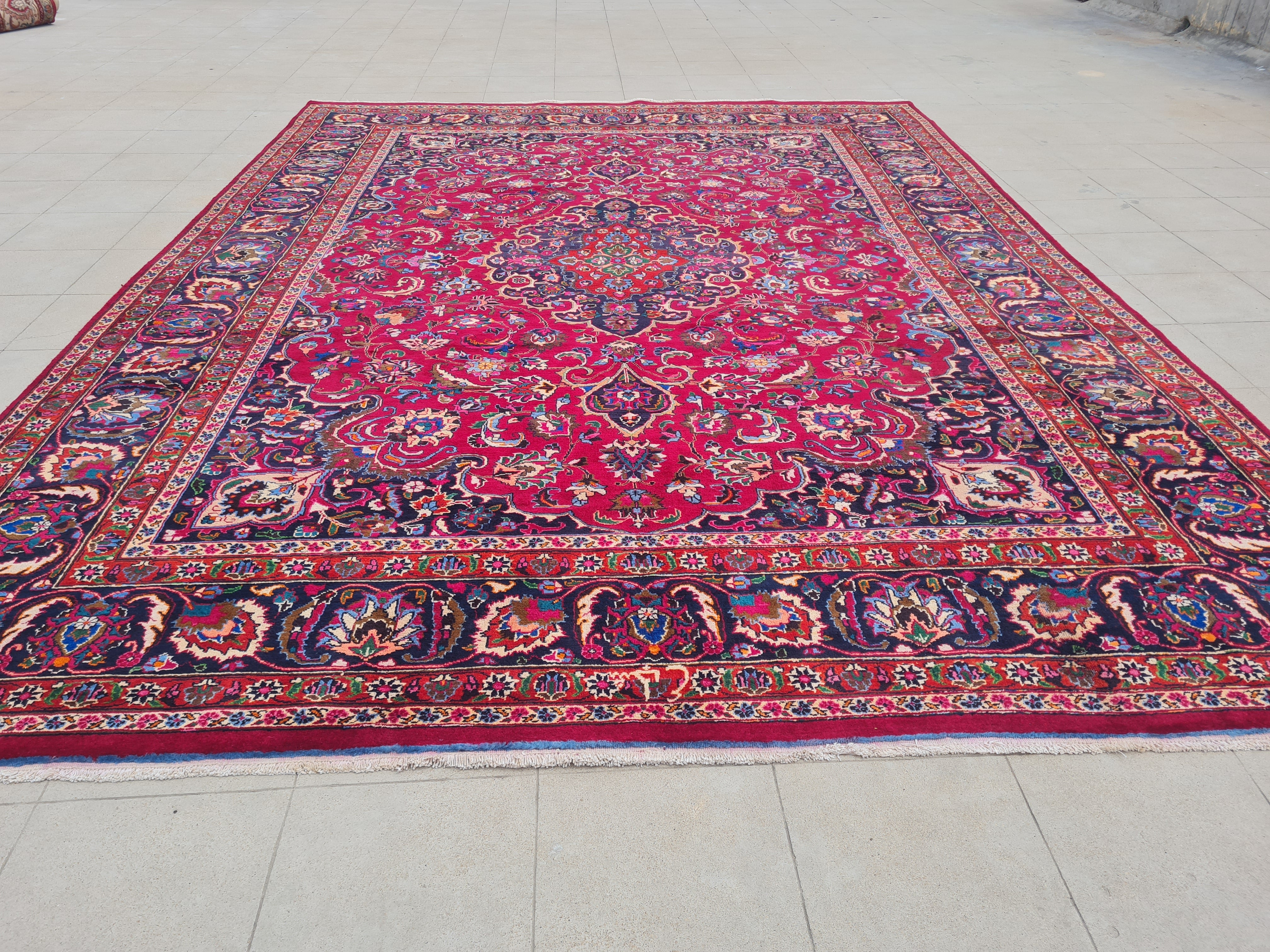 11' x 8' Ft. Authentic Persian Qashoun Hand Knotted Fine Wool Large Area Rug BR2508