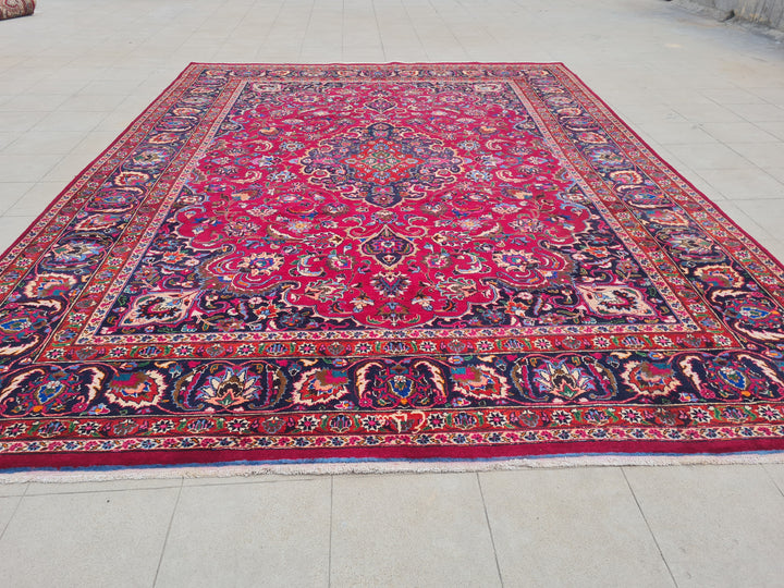 11' x 8' Ft. Authentic Persian Qashoun Hand Knotted Fine Wool Large Area Rug BR2508