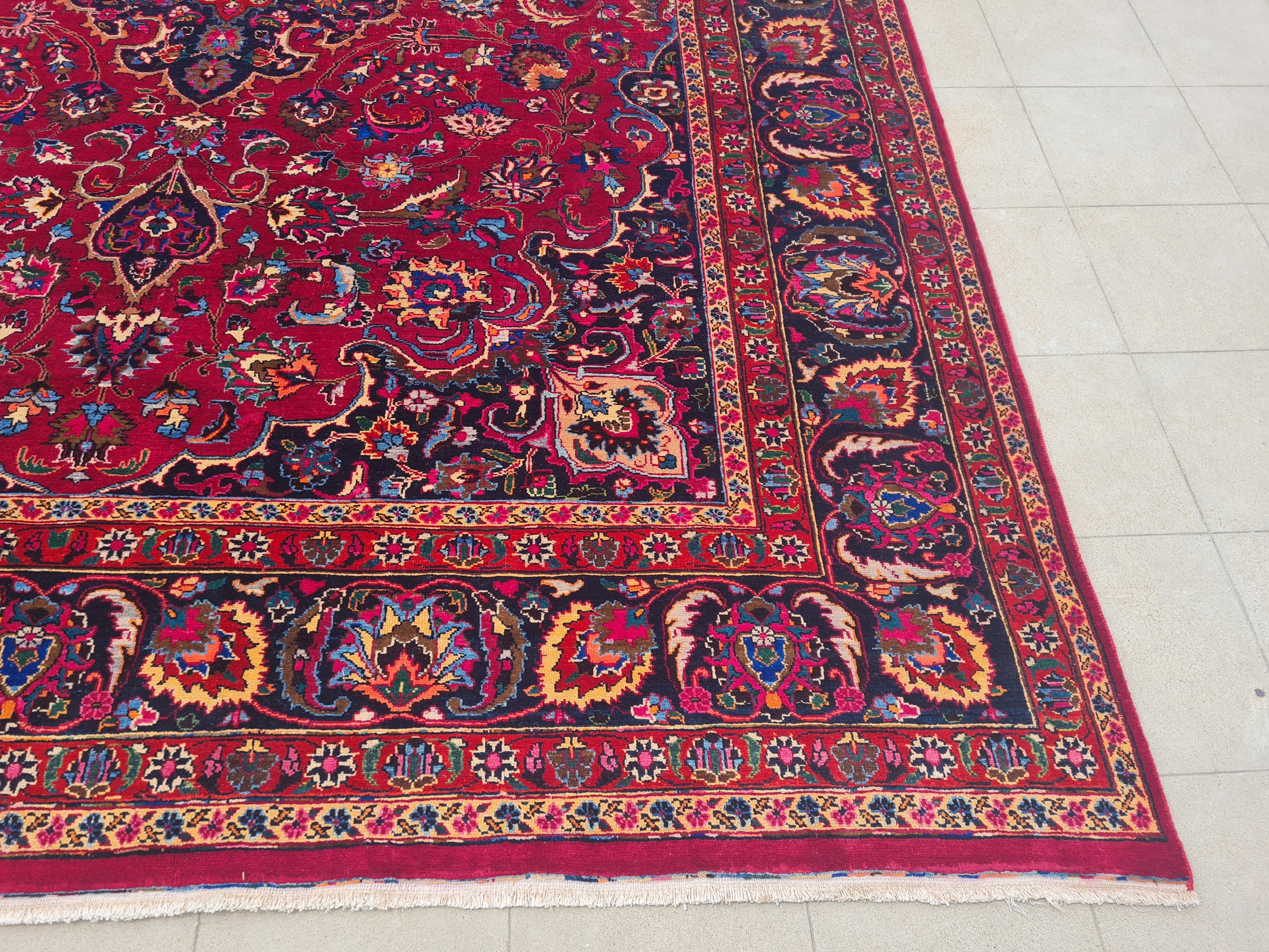 11' x 8' Ft. Authentic Persian Qashoun Hand Knotted Fine Wool Large Area Rug BR2508