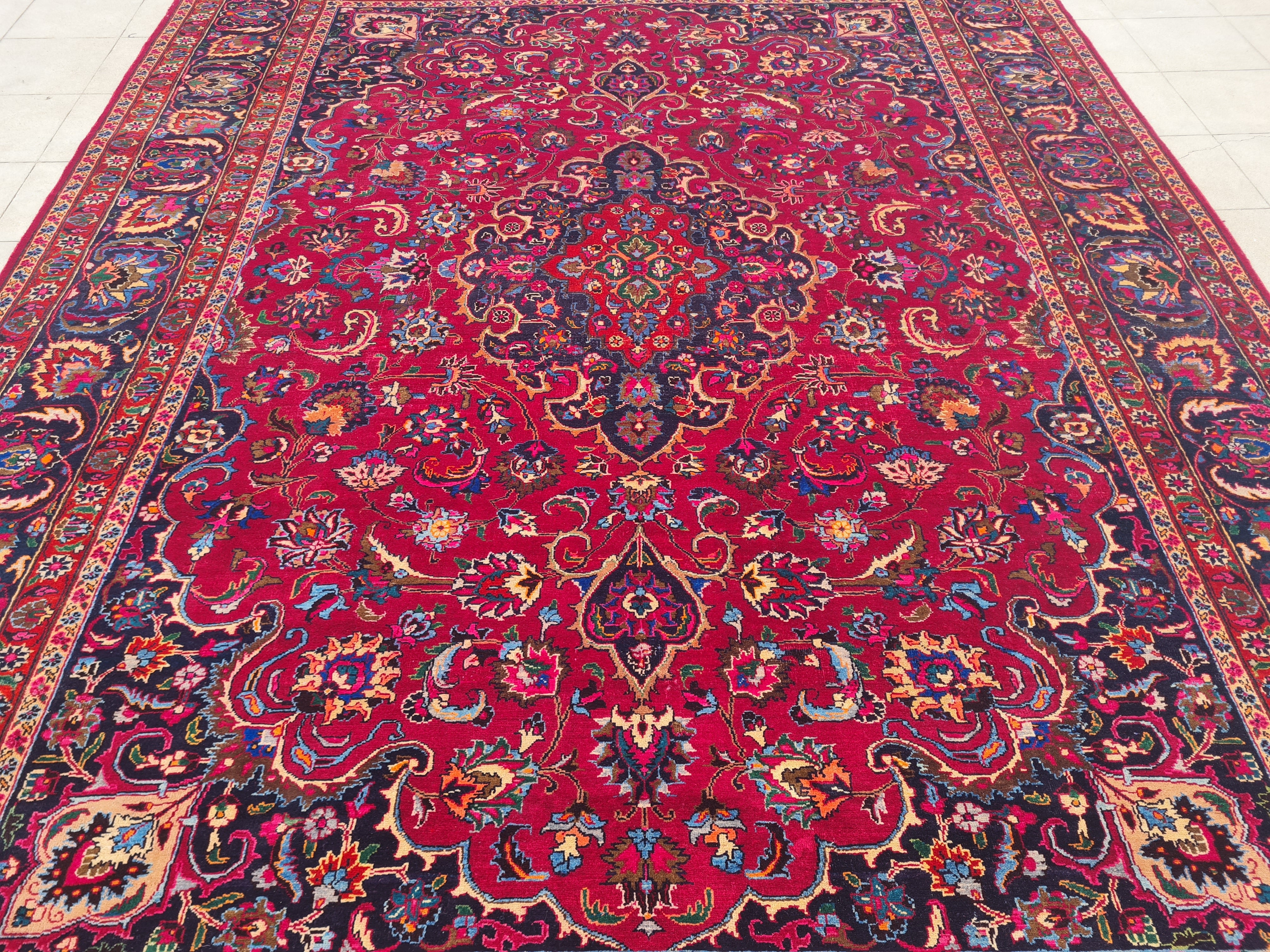 11' x 8' Ft. Authentic Persian Qashoun Hand Knotted Fine Wool Large Area Rug BR2508