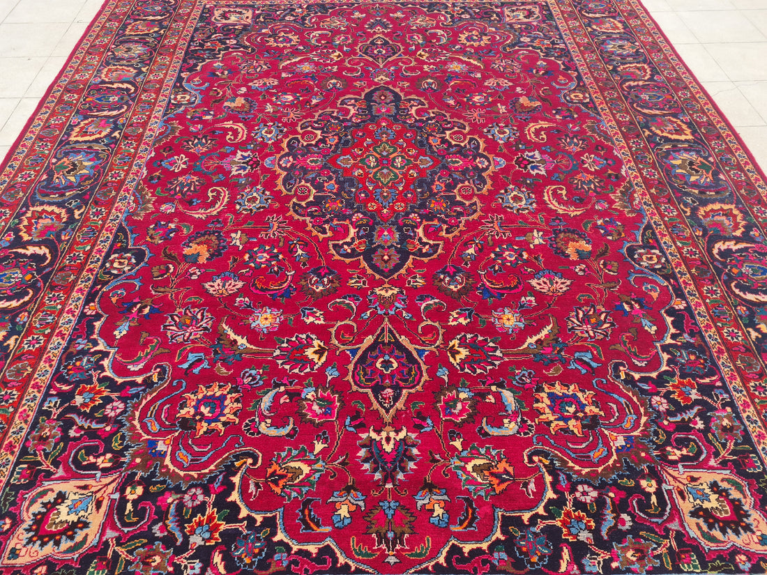 11' x 8' Ft. Authentic Persian Qashoun Hand Knotted Fine Wool Large Area Rug BR2508