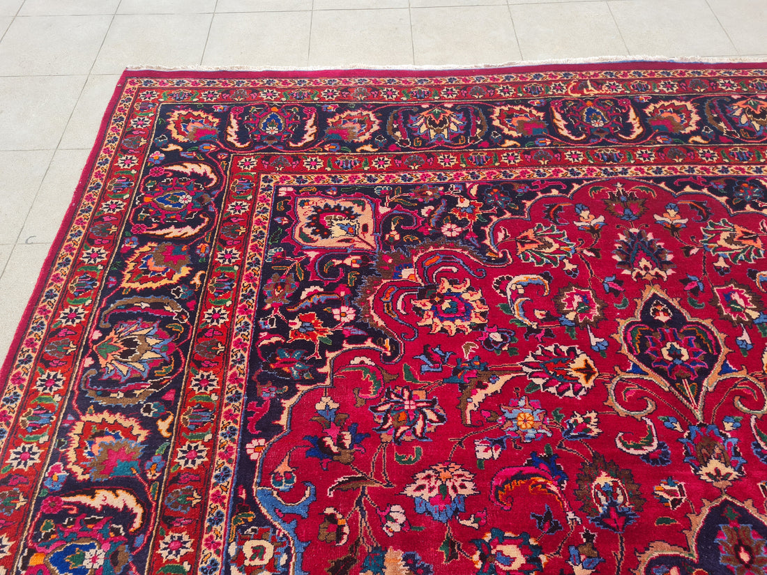 11' x 8' Ft. Authentic Persian Qashoun Hand Knotted Fine Wool Large Area Rug BR2508