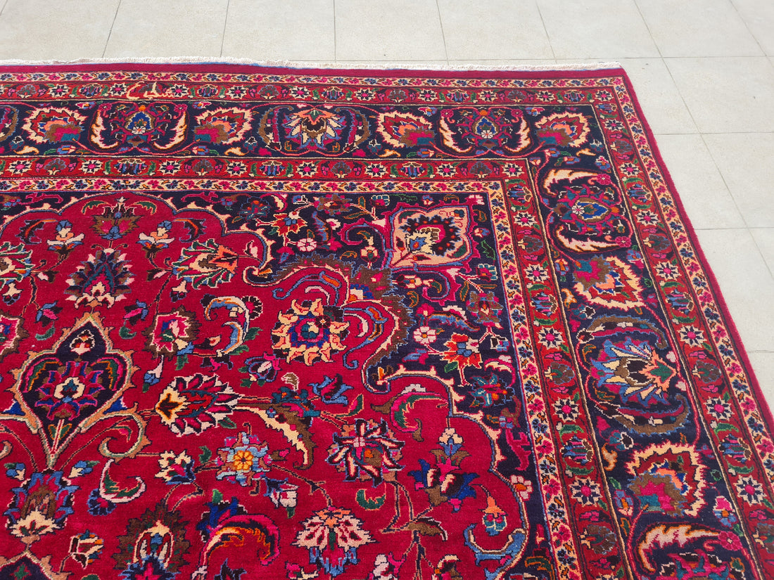 11' x 8' Ft. Authentic Persian Qashoun Hand Knotted Fine Wool Large Area Rug BR2508