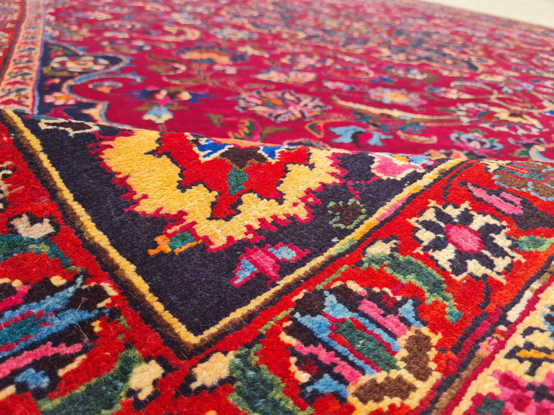 11' x 8' Ft. Authentic Persian Qashoun Hand Knotted Fine Wool Large Area Rug BR2508