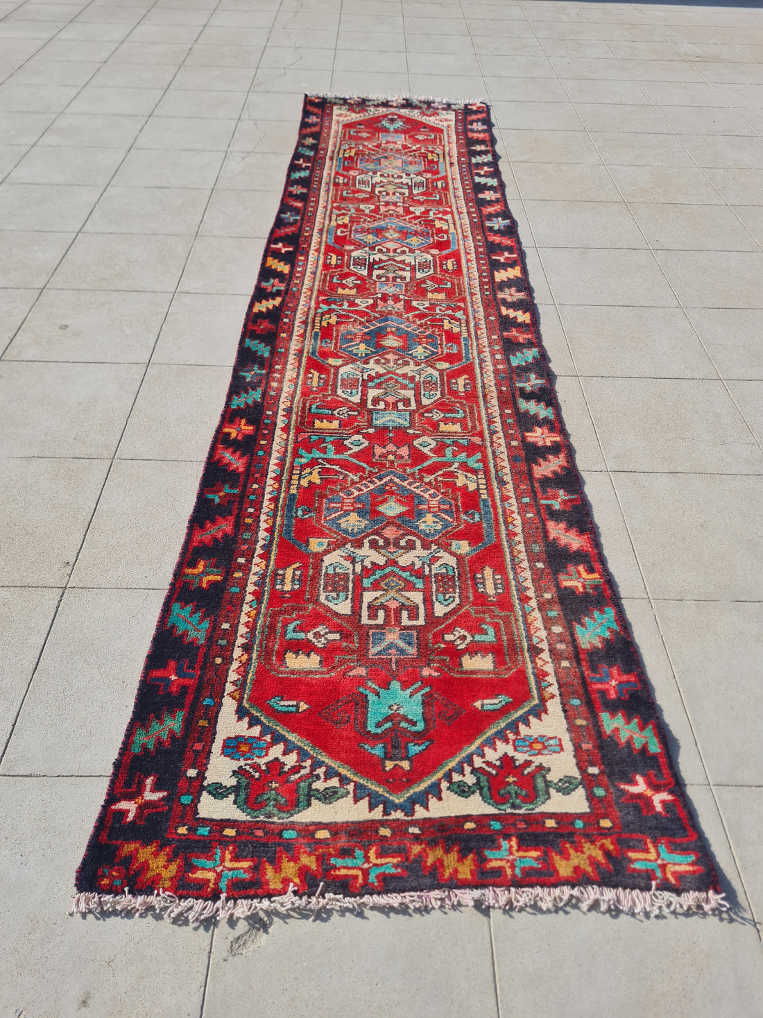 9.2' x 2.2' Ft. Authentic Vintage Persian Hamadan Hand Knotted Fine Wool Runner / Rug BR1742