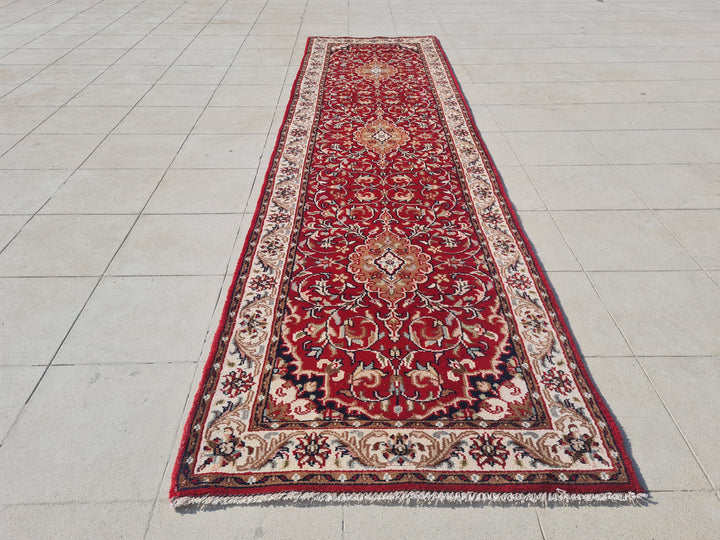 10' x 3' Ft. Authentic Vintage Tabriz Hand Knotted Fine Wool Runner / Rug BR1743