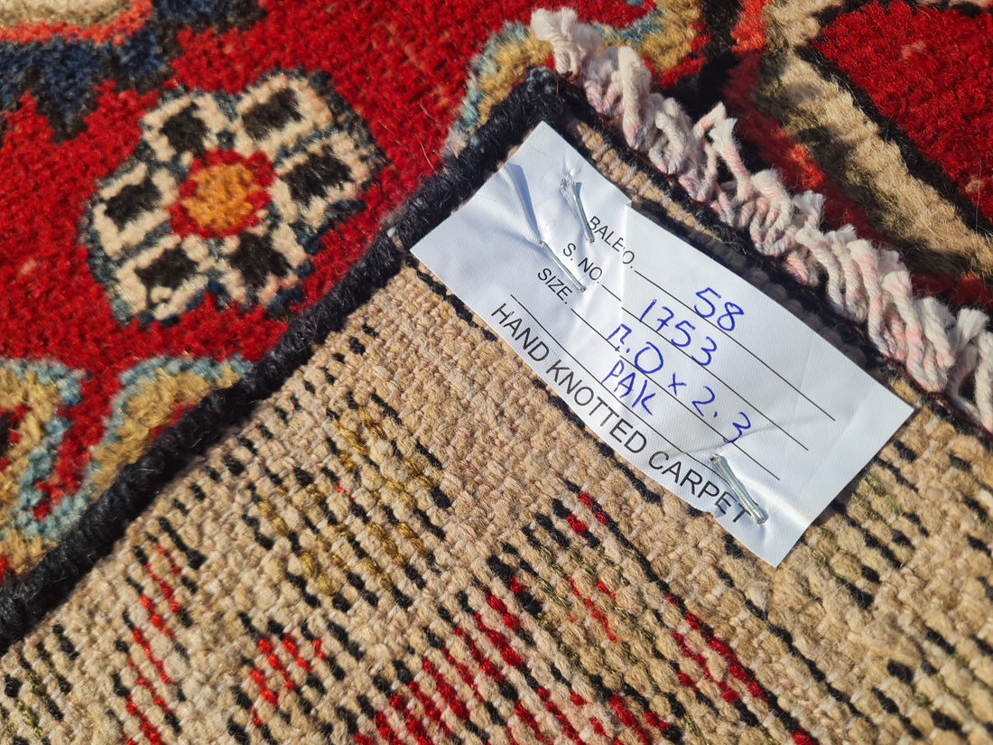 17' x 2' Ft. Authentic Vintage Persian Hamadan Hand Knotted Fine Wool Runner / Rug BR1753