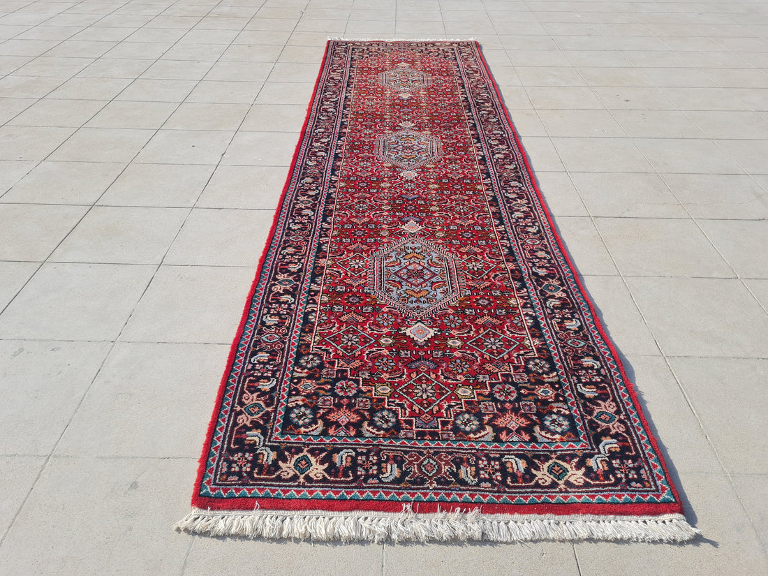 8' x 3 Ft. Authentic Vintage Persian Bijar Hand Knotted Fine Wool Runner / Rug BR1746