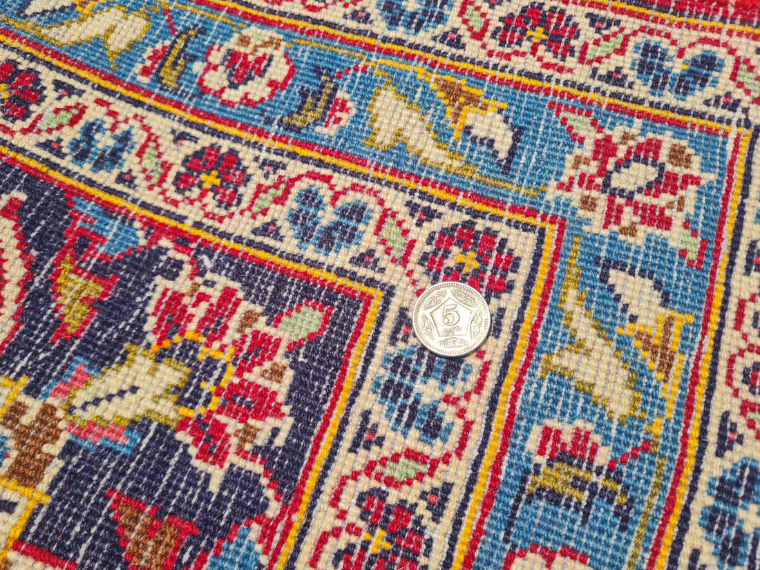 12.6' x 8.1' Ft. Authentic Vintage Persian Kashan Hand Knotted Fine Wool Area Rug - BR2501