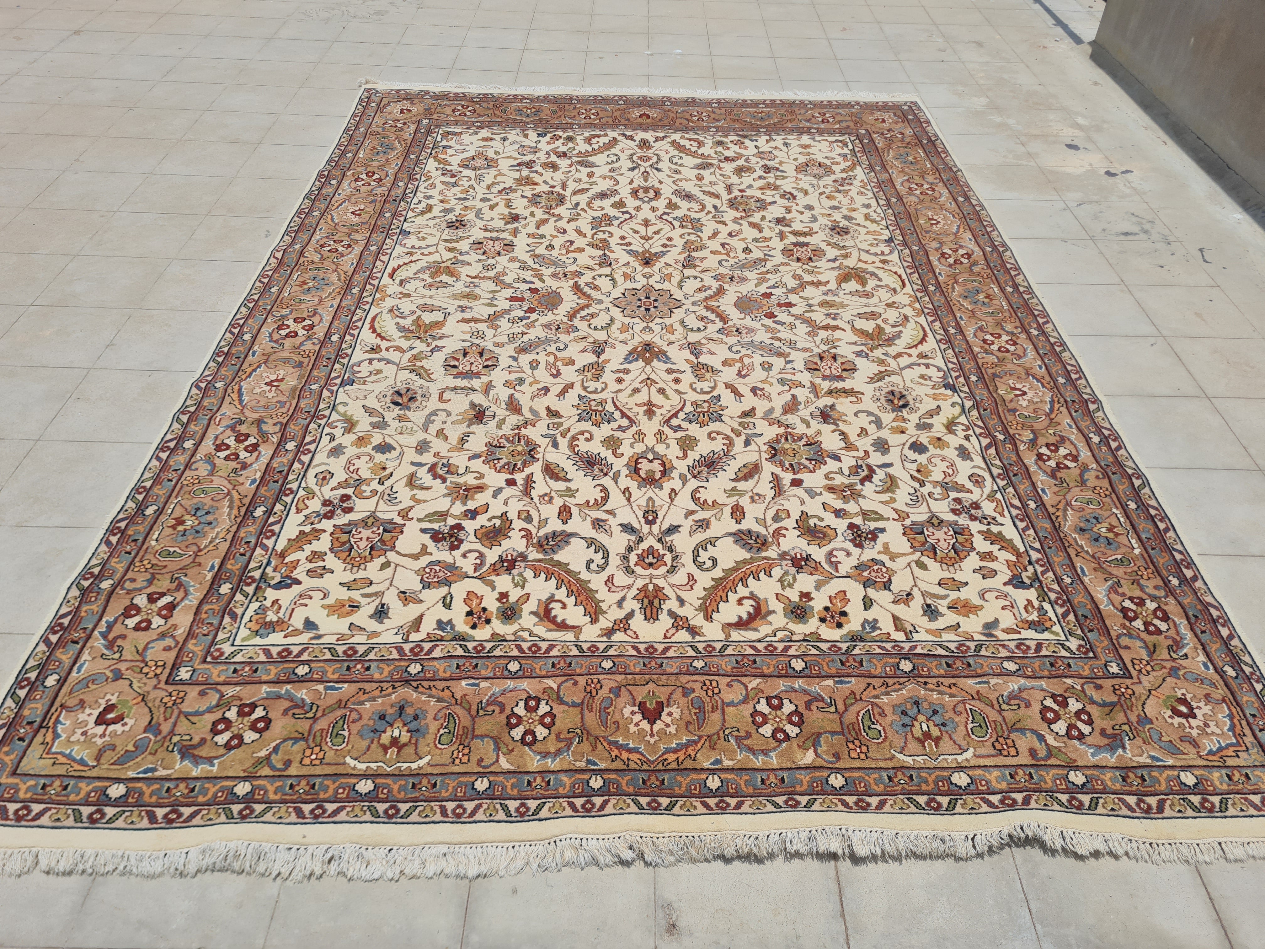 11.7’x 8.2’ Ft. Authentic Vintage Persian Tabriz Circa Hand Knotted Rug BR2619