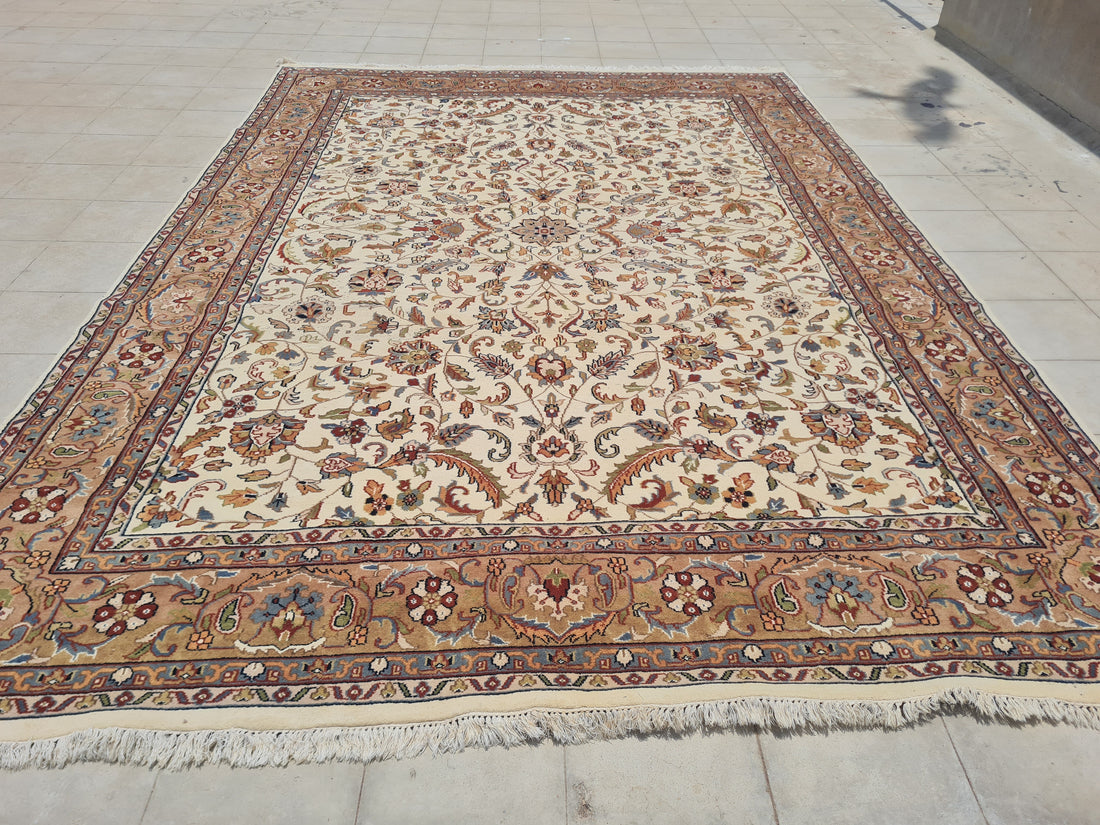 11.7’x 8.2’ Ft. Authentic Vintage Persian Tabriz Circa Hand Knotted Rug BR2619