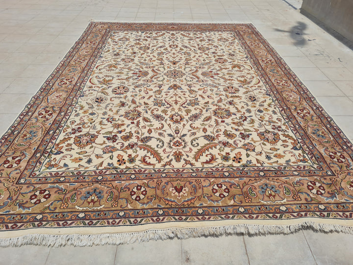 11.7’x 8.2’ Ft. Authentic Vintage Persian Tabriz Circa Hand Knotted Rug BR2619