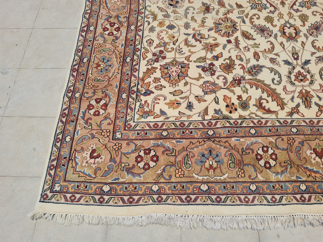 11.7’x 8.2’ Ft. Authentic Vintage Persian Tabriz Circa Hand Knotted Rug BR2619