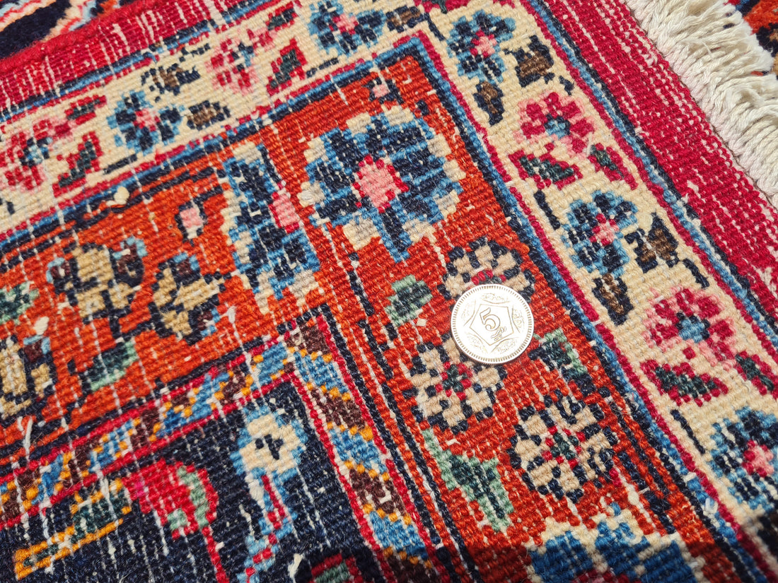 12’x 8.5’ Ft. Authentic Vintage Persian Mashad Circa Hand Knotted Rug BR2628