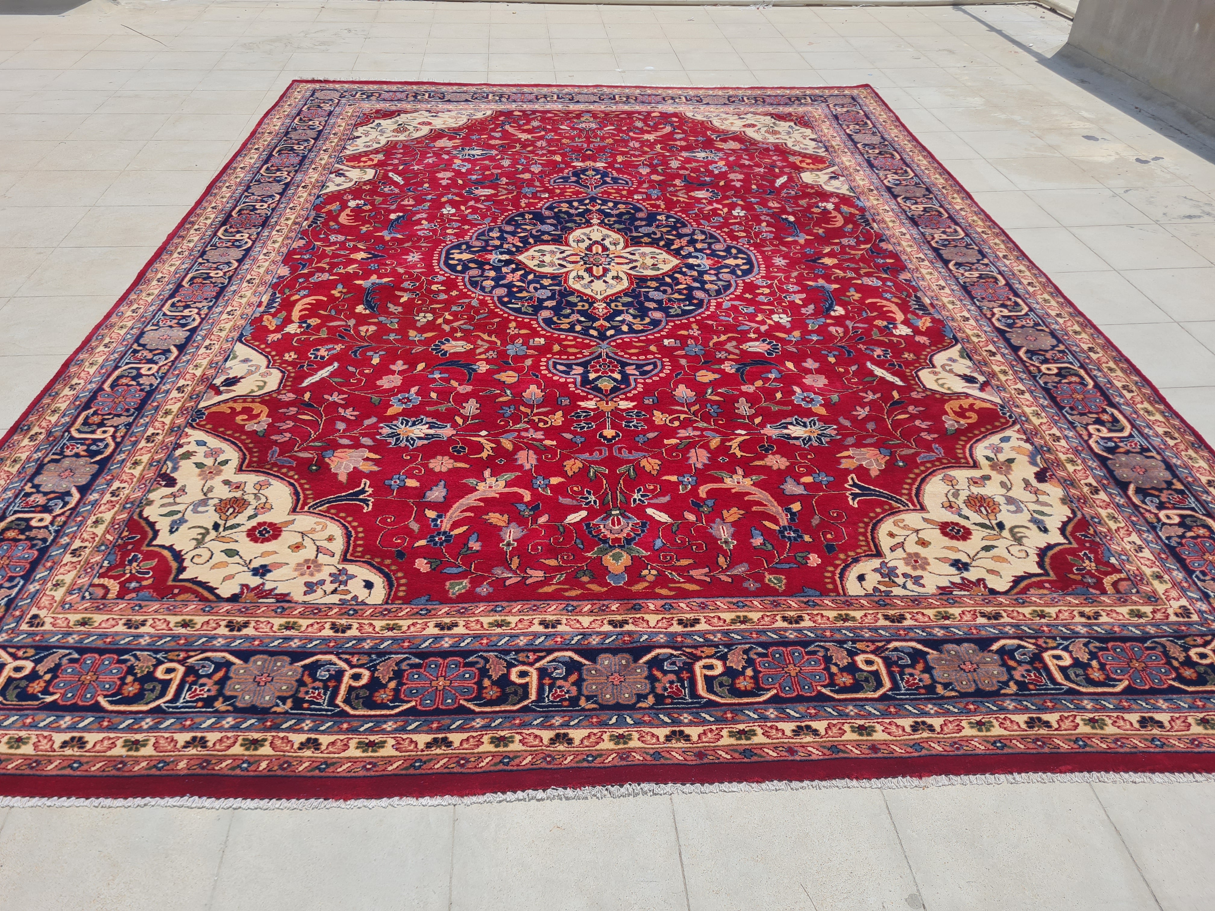 11’x 8’ Ft. Ft. Authentic Vintage Indian Qashan Circa Hand Knotted Rug – BR2361