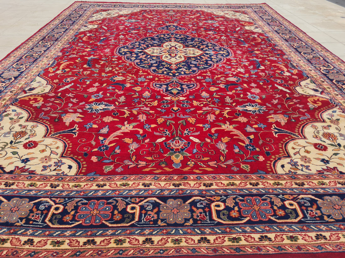 11’x 8’ Ft. Ft. Authentic Vintage Indian Qashan Circa Hand Knotted Rug – BR2361