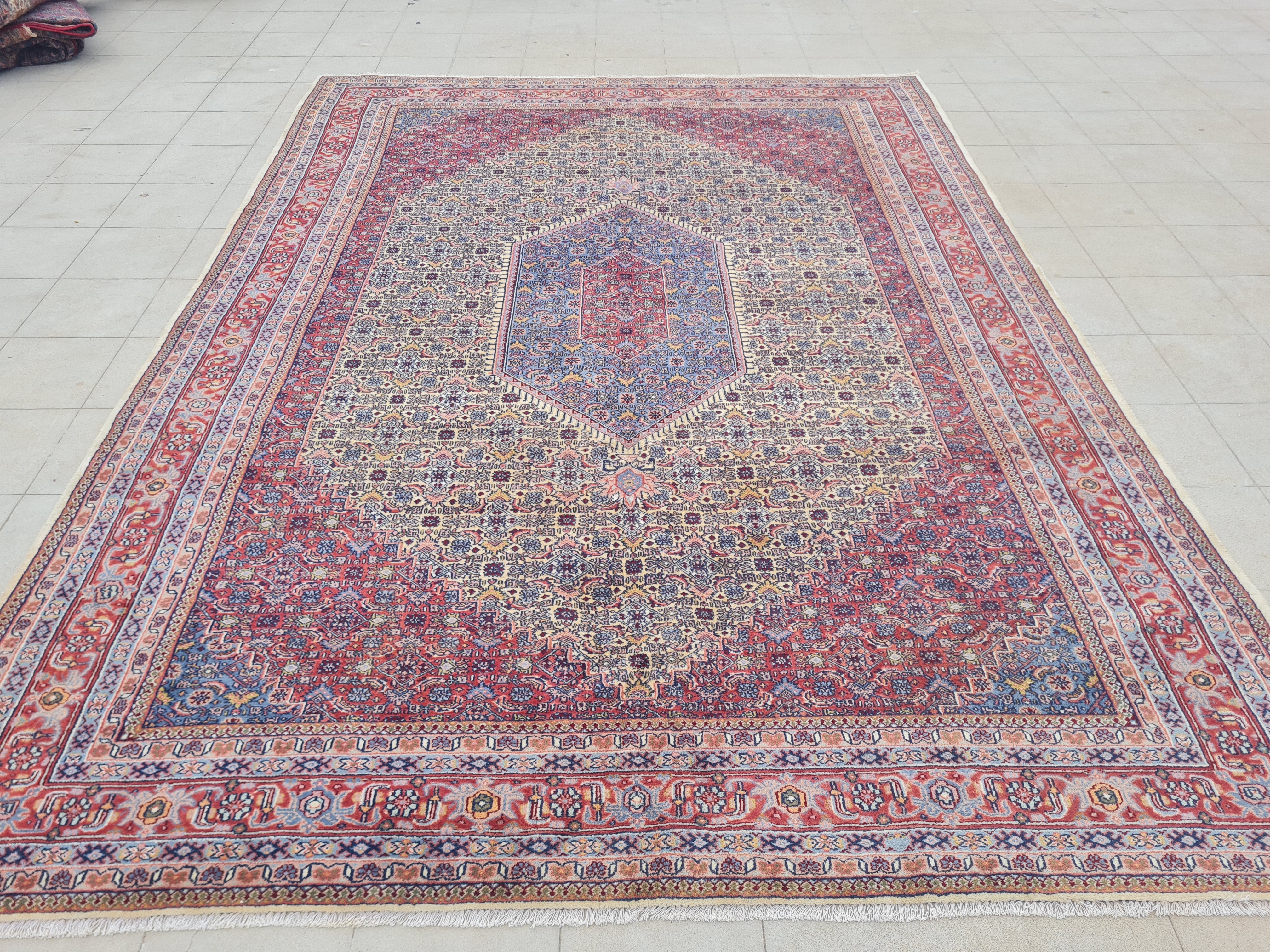 11’x 8’ Ft. Authentic Vintage Persian Moud MAHI Hand Knotted Rug BR2654