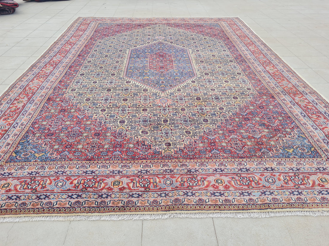 11’x 8’ Ft. Authentic Vintage Persian Moud MAHI Hand Knotted Rug BR2654