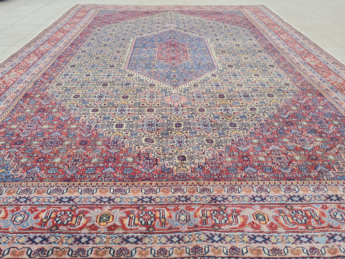 11’x 8’ Ft. Authentic Vintage Persian Moud MAHI Hand Knotted Rug BR2654