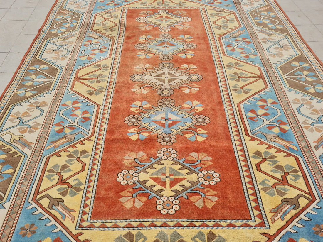 12' x 9' Authentic Vintage Turkish Kurdi Hand Knotted Fine Wool Area Rug BR2667