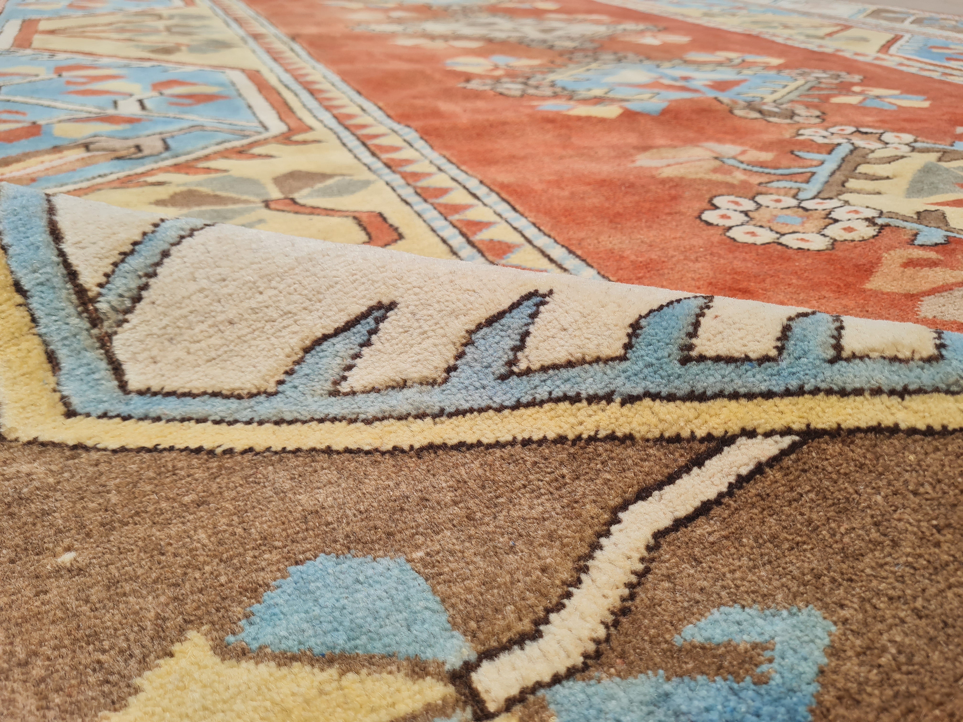 12' x 9' Authentic Vintage Turkish Kurdi Hand Knotted Fine Wool Area Rug BR2667