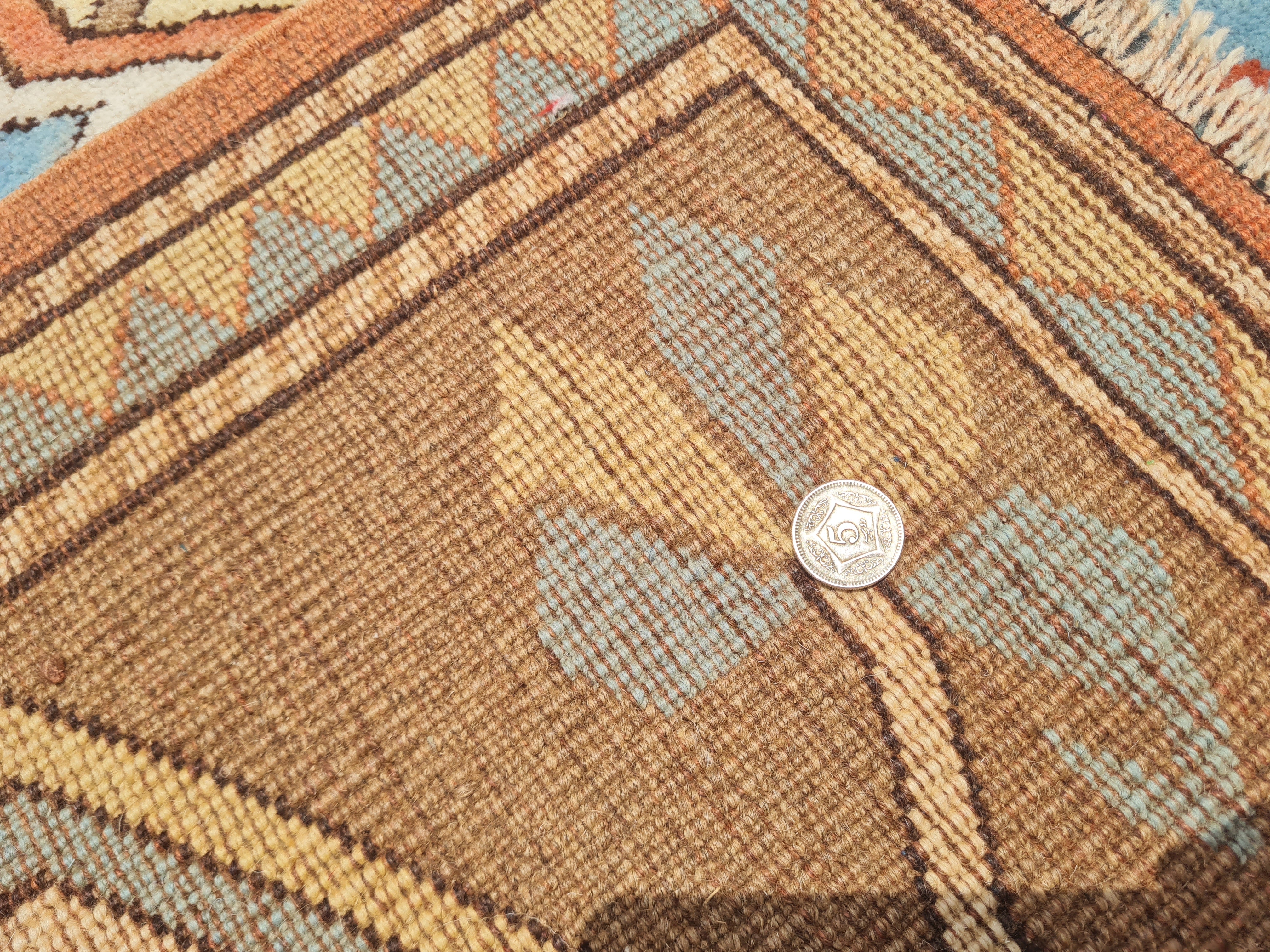 12' x 9' Authentic Vintage Turkish Kurdi Hand Knotted Fine Wool Area Rug BR2667