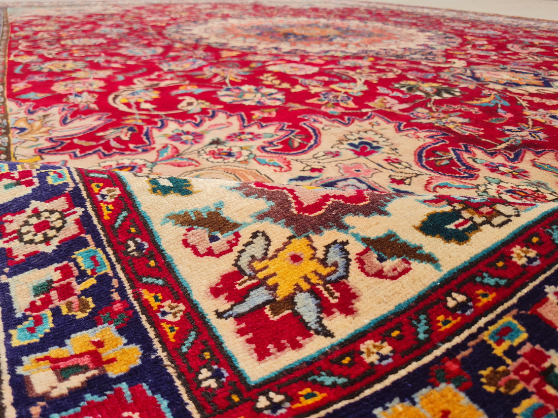 13' x 10' Authentic Vintage Persian Najafabad Isfahan Hand Knotted Fine Wool Area Rug BR2669