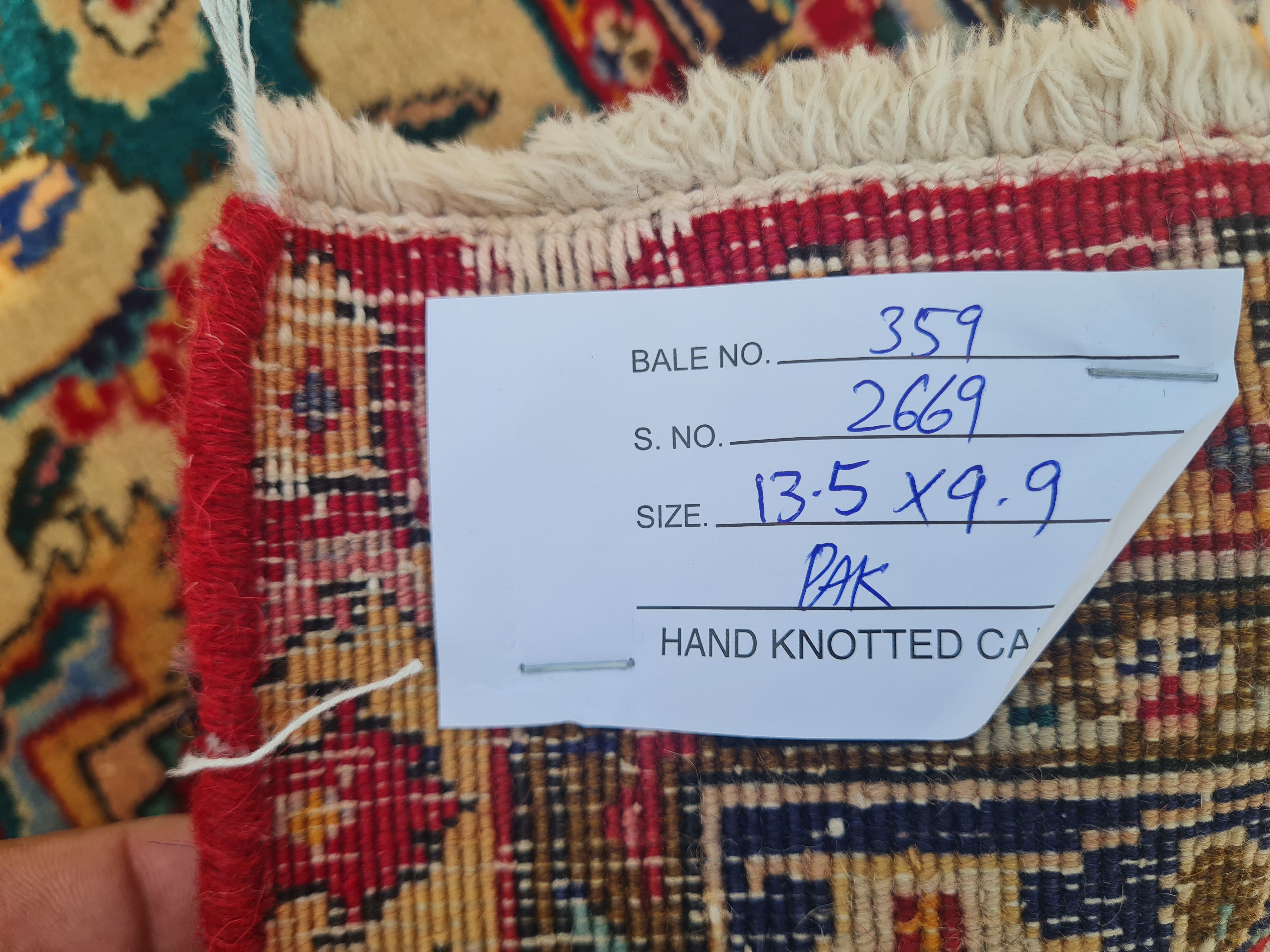 13' x 10' Authentic Vintage Persian Najafabad Isfahan Hand Knotted Fine Wool Area Rug BR2669