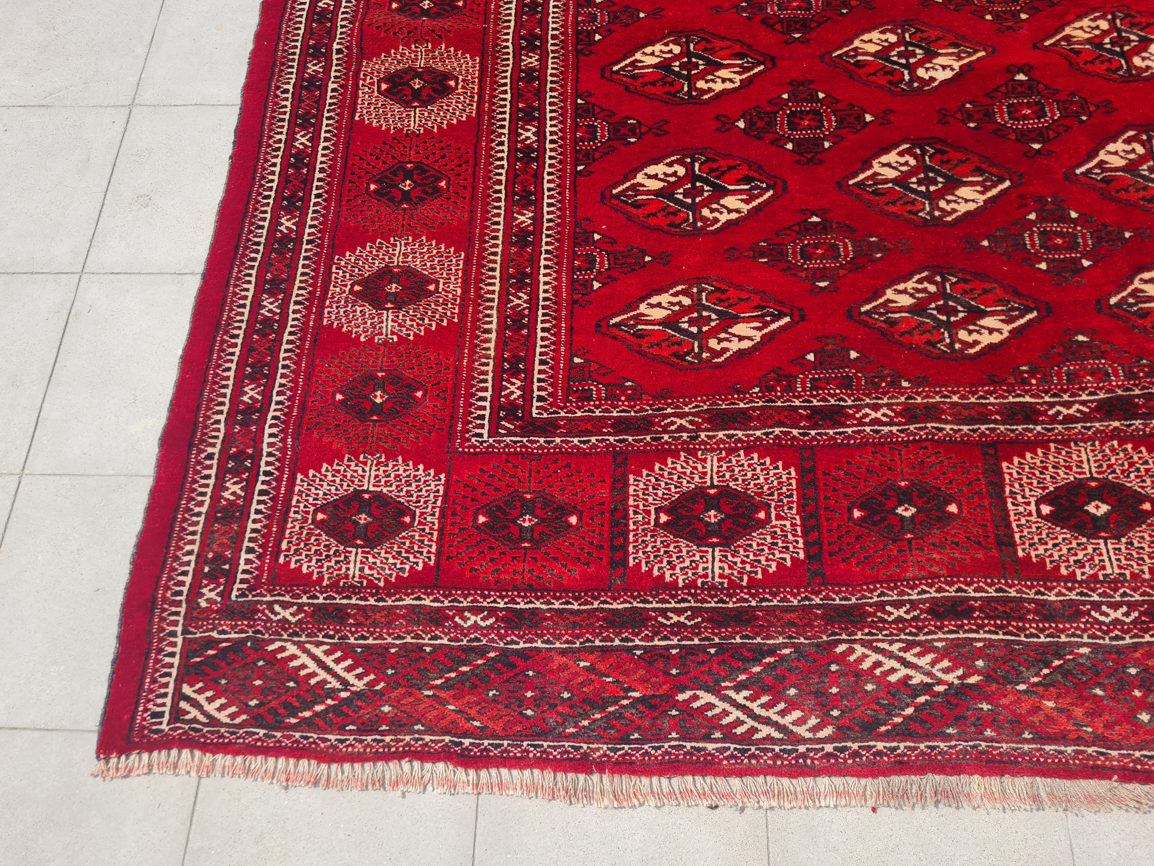 11’x 8’ Ft. Authentic Vintage Turkmen Sara Hand Knotted Rug – BR2676