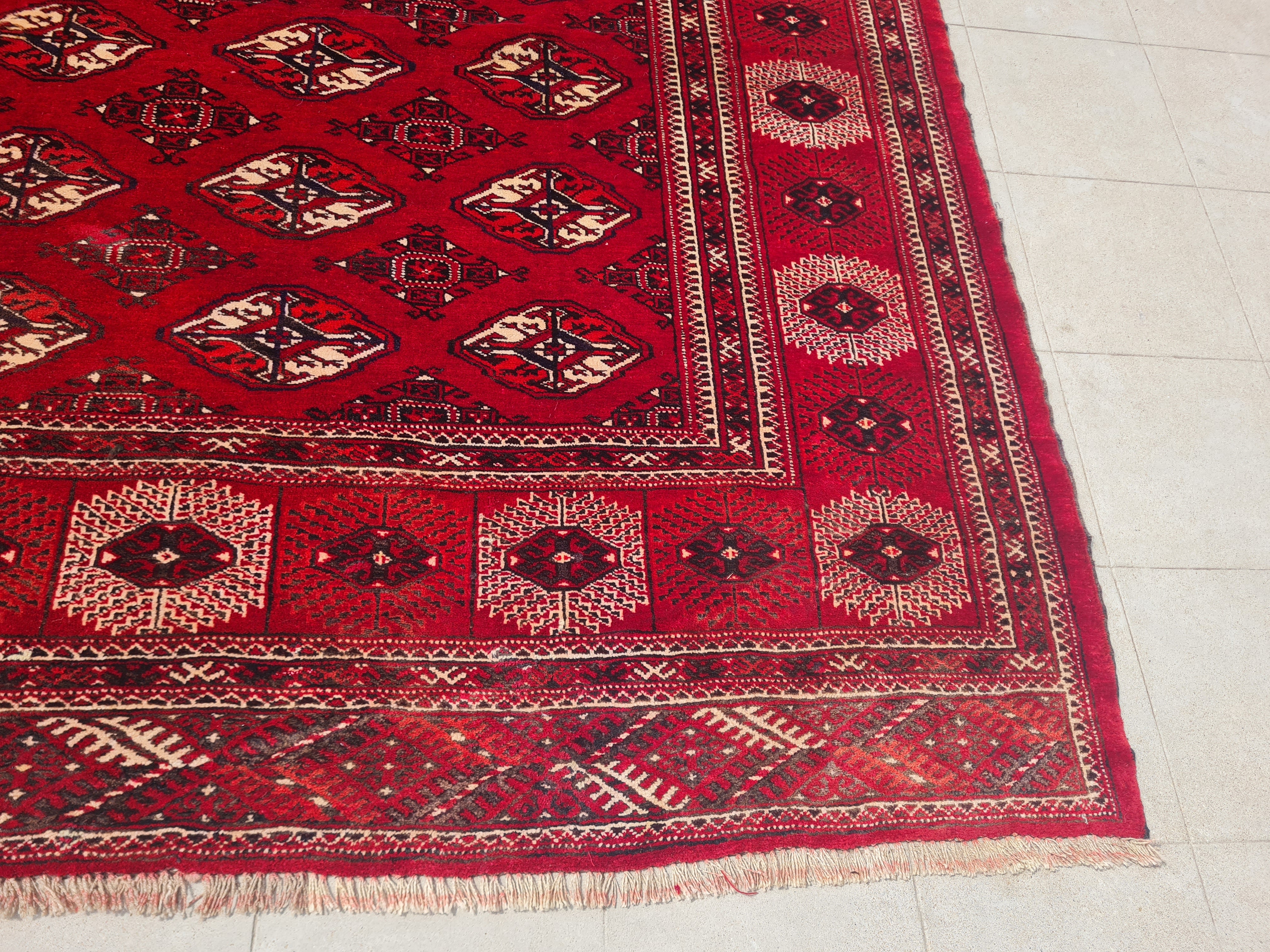 11’x 8’ Ft. Authentic Vintage Turkmen Sara Hand Knotted Rug – BR2676