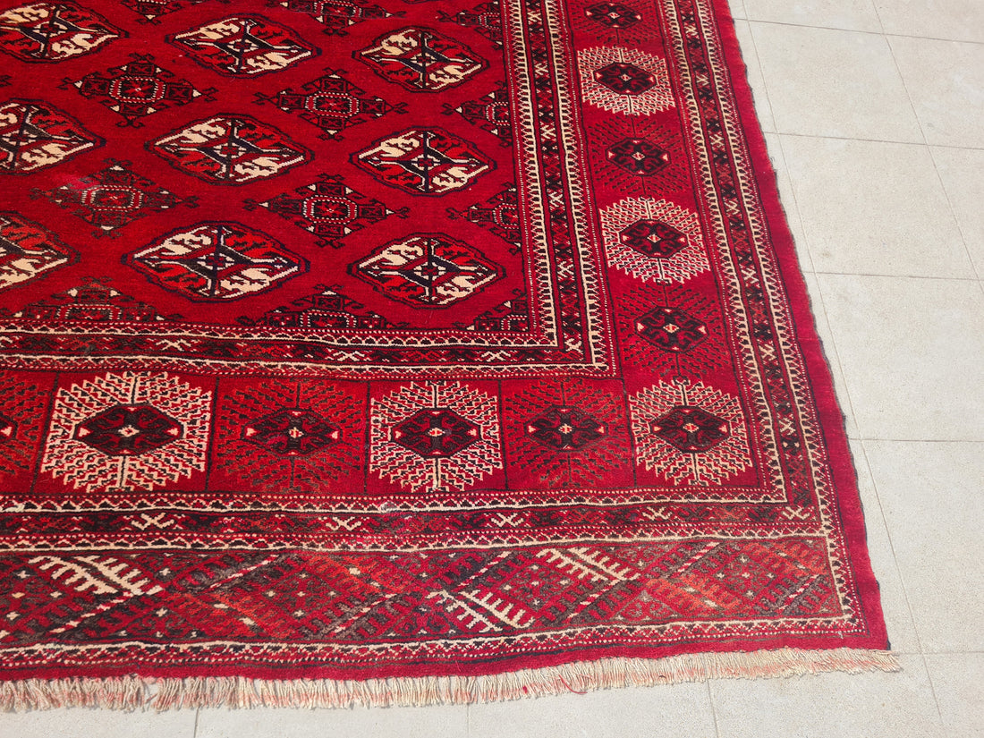 11’x 8’ Ft. Authentic Vintage Turkmen Sara Hand Knotted Rug – BR2676