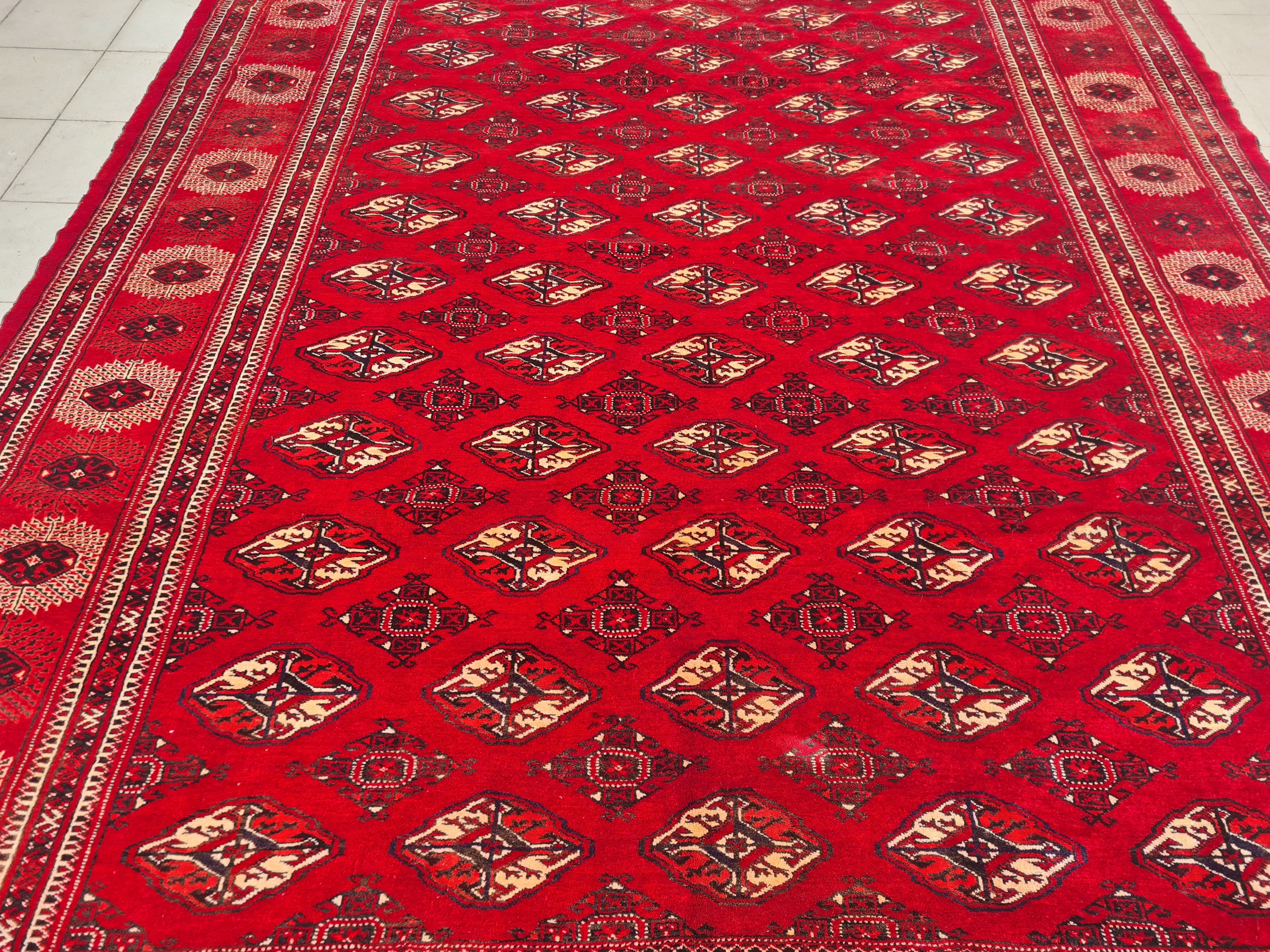 11’x 8’ Ft. Authentic Vintage Turkmen Sara Hand Knotted Rug – BR2676