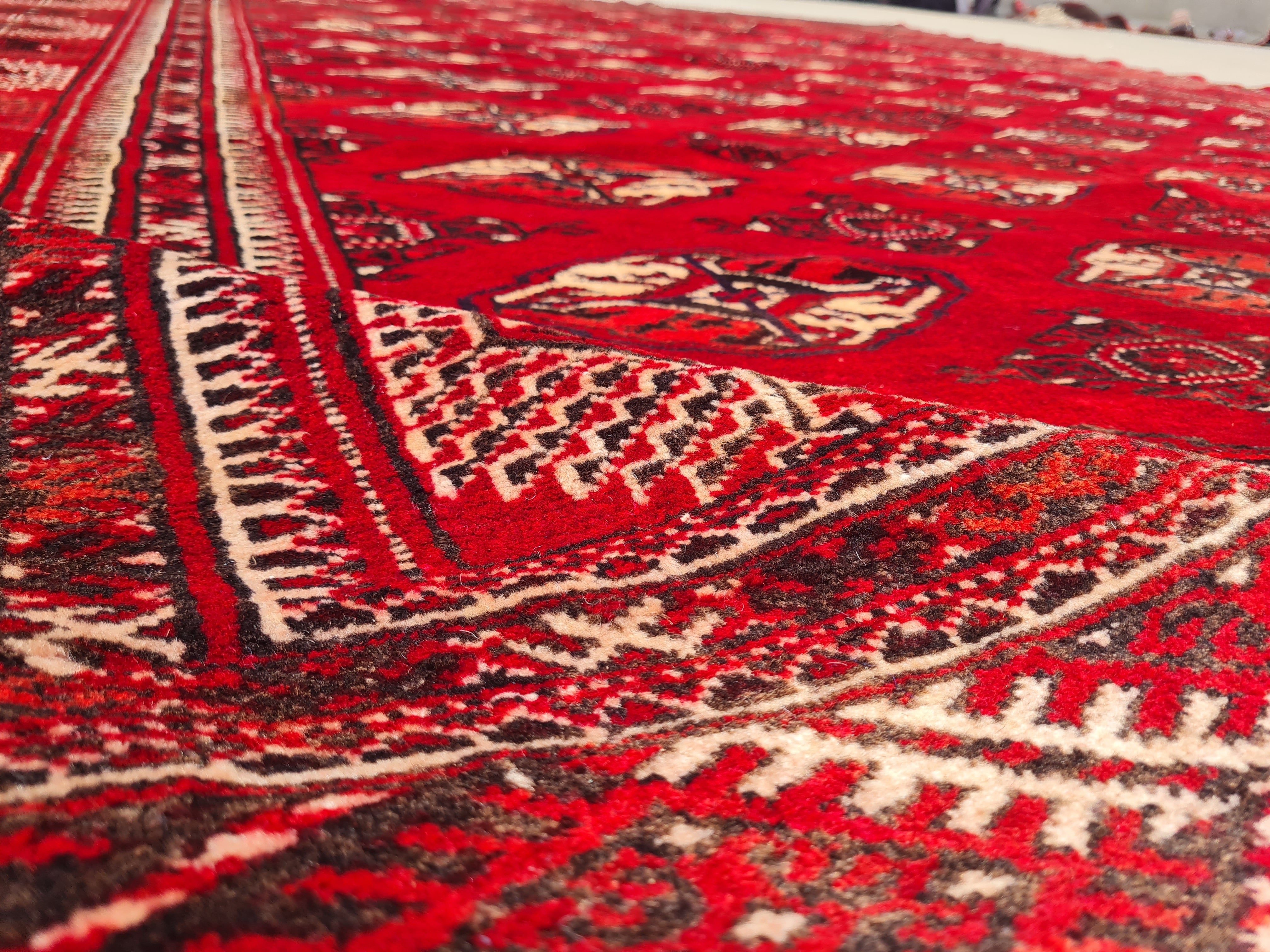 11’x 8’ Ft. Authentic Vintage Turkmen Sara Hand Knotted Rug – BR2676