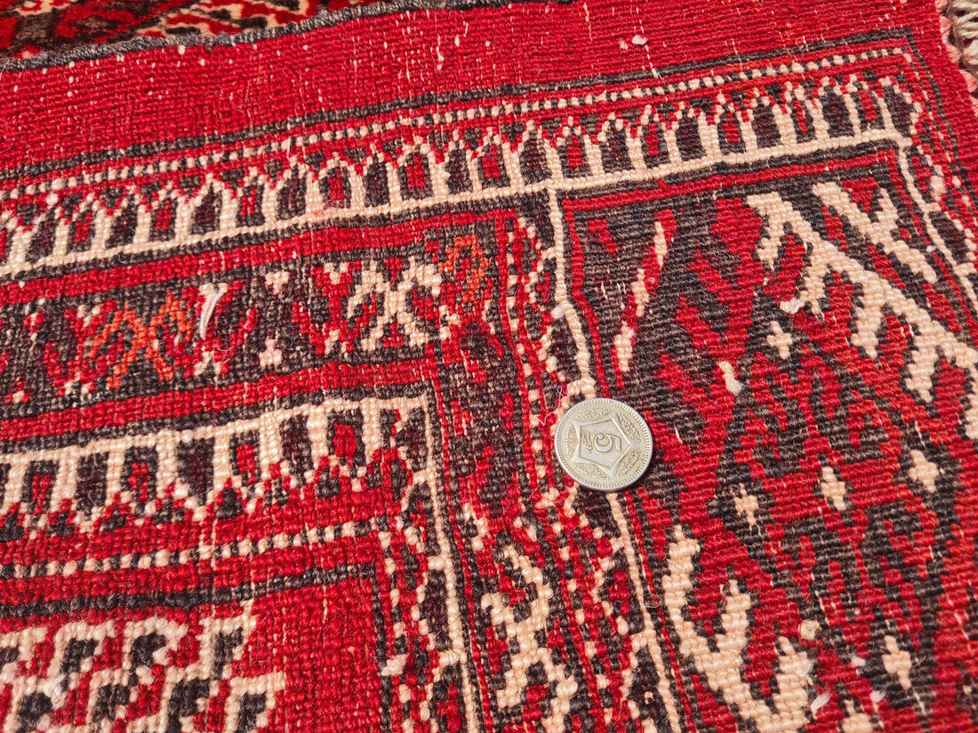 11’x 8’ Ft. Authentic Vintage Turkmen Sara Hand Knotted Rug – BR2676