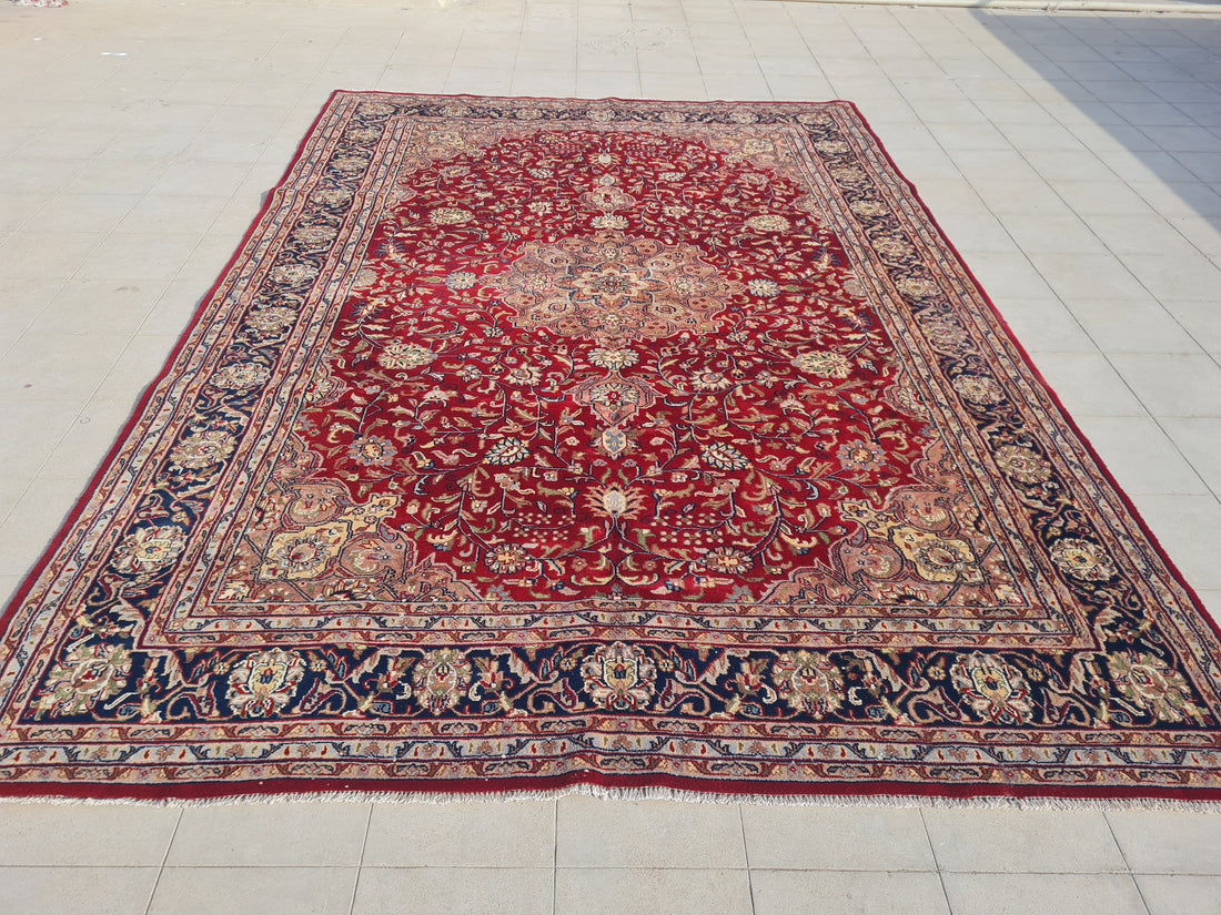 11’x 8' Ft. Authentic Vintage Persian Tabriz Circa Hand Knotted Rug – BR2693