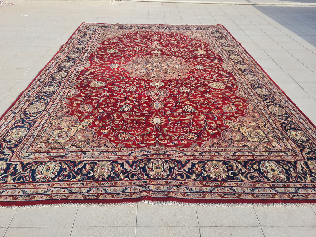 11’x 8' Ft. Authentic Vintage Persian Tabriz Circa Hand Knotted Rug – BR2693