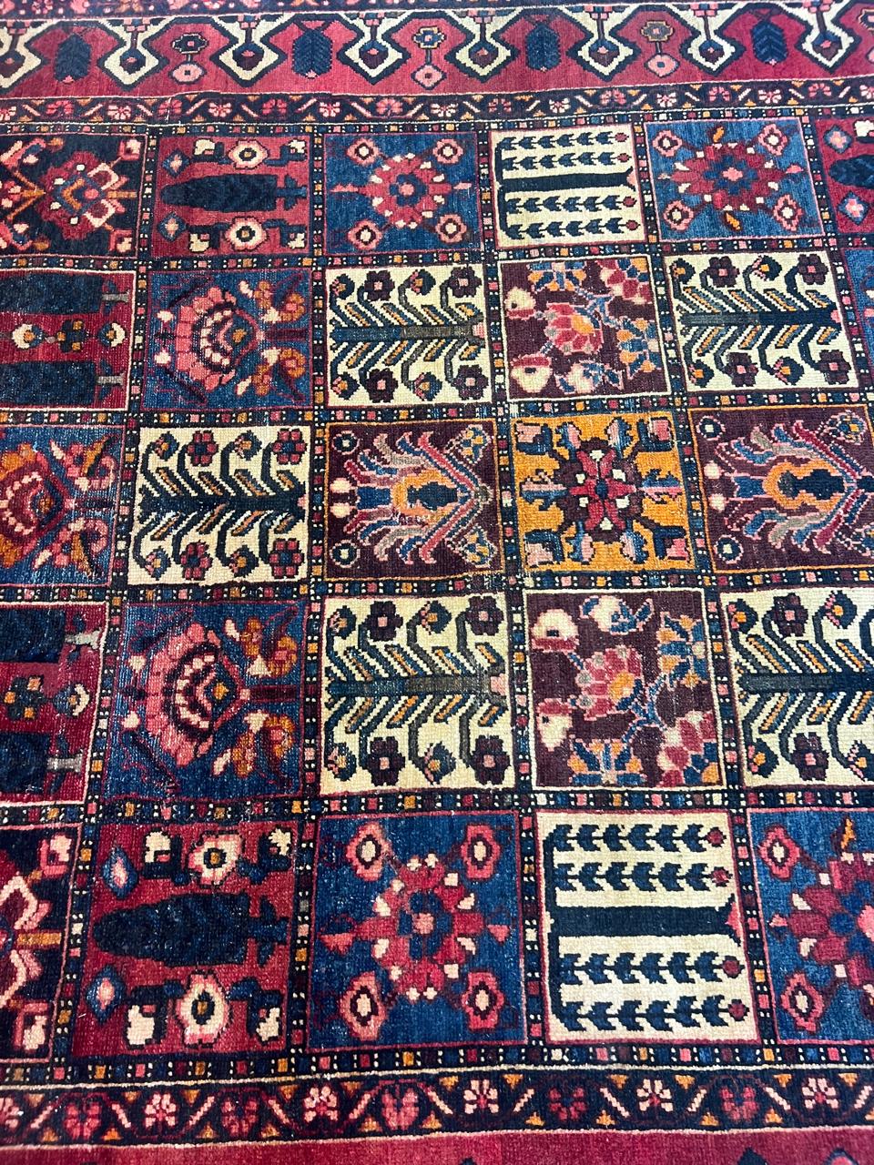 9' x 6' Ft. Authentic Vintage 100 Year Old Persian Bakhtier Fine Wool Area Rug - BR1209