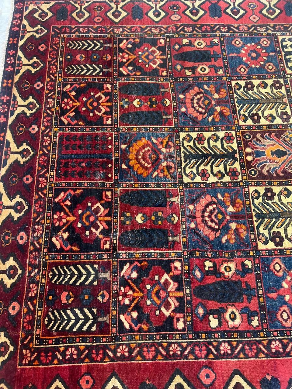 9' x 6' Ft. Authentic Vintage 100 Year Old Persian Bakhtier Fine Wool Area Rug - BR1209