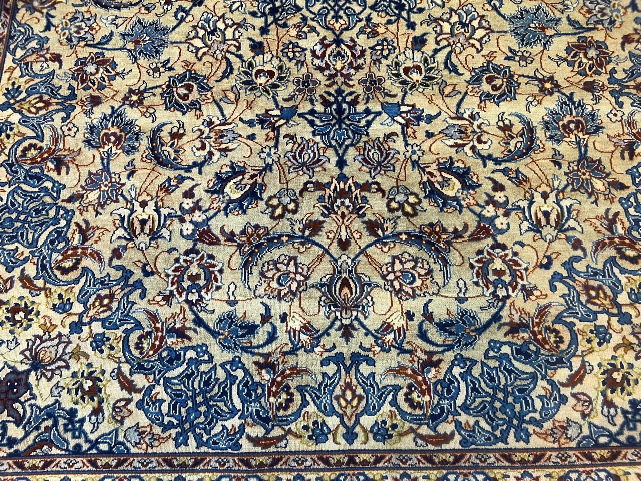 13' x 9' Ft. Authentic Vintage Persian Kashan Fine Wool Area Rug - BR1232