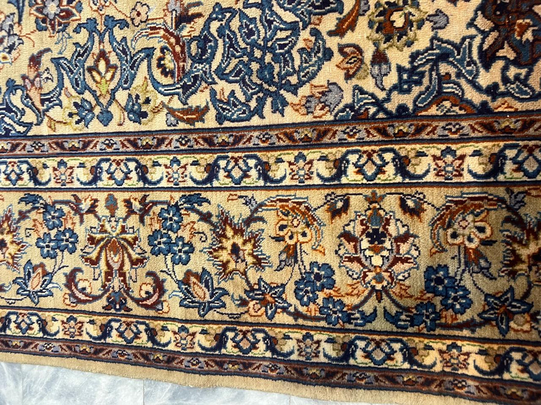 13' x 9' Ft. Authentic Vintage Persian Kashan Fine Wool Area Rug - BR1232